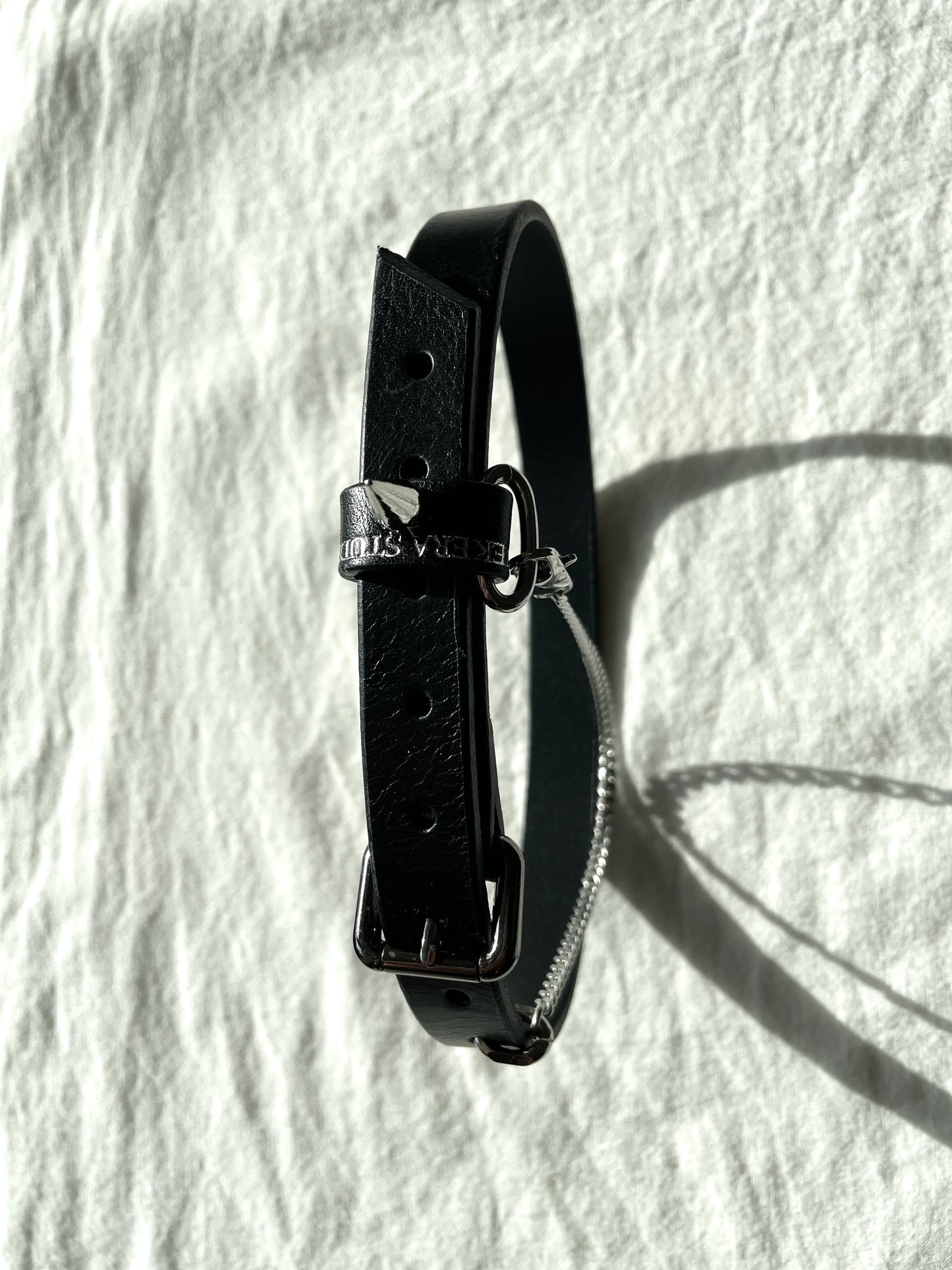 Handcrafted Italian Leather Choker M-4 Limited Edition Handcrafted - MEKERA STUDIOS