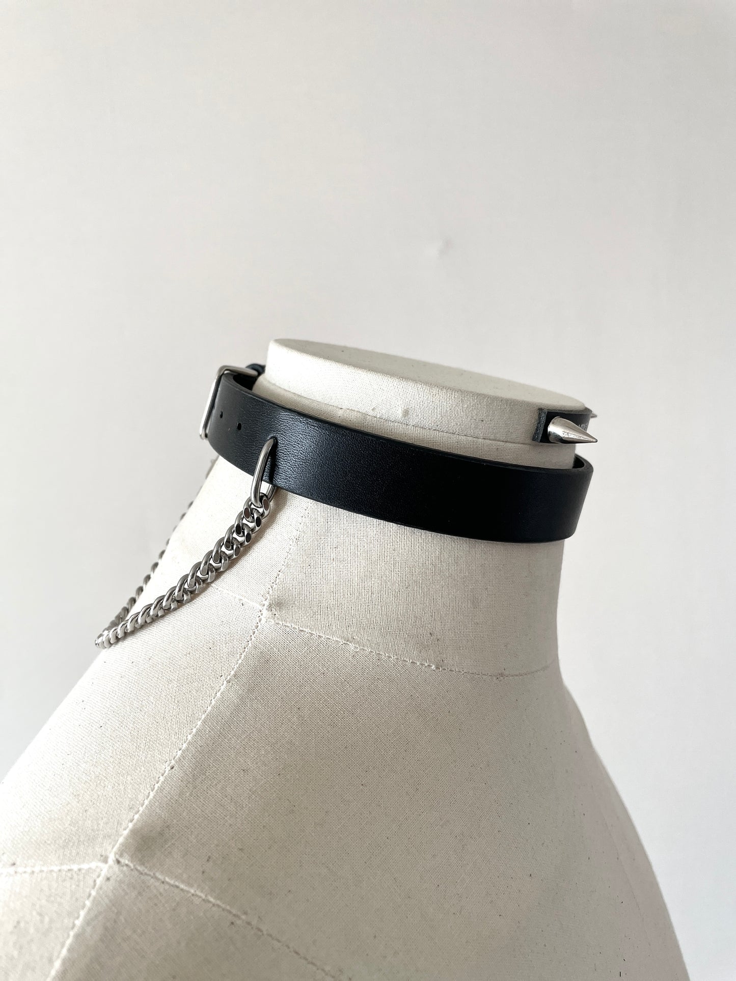 Handcrafted Italian Leather Choker M-5 Limited Edition Handcrafted - MEKERA STUDIOS