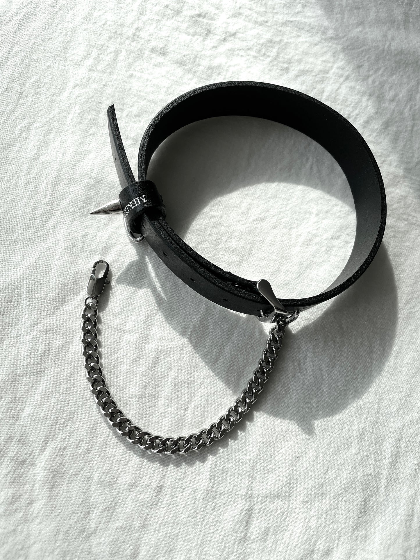 Handcrafted Italian Leather Choker M-5 Limited Edition Handcrafted - MEKERA STUDIOS