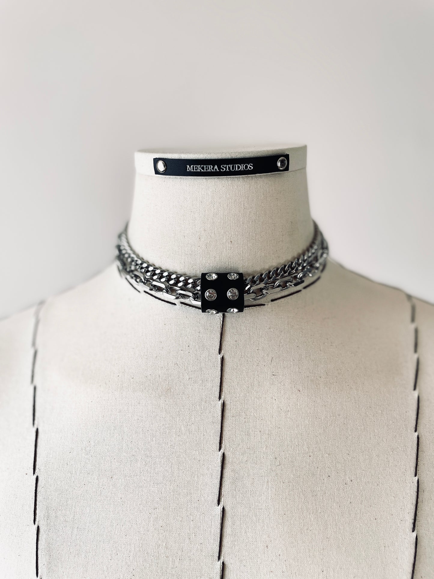 CX4 Limited Edition Handcrafted Choker Spike Necklace Leather Chain For women For men - MEKERA STUDIOS