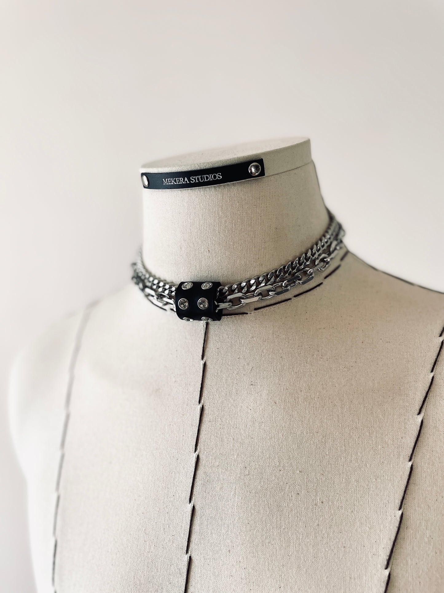 CX4 Limited Edition Handcrafted Choker Spike Necklace Leather Chain For women For men - MEKERA STUDIOS