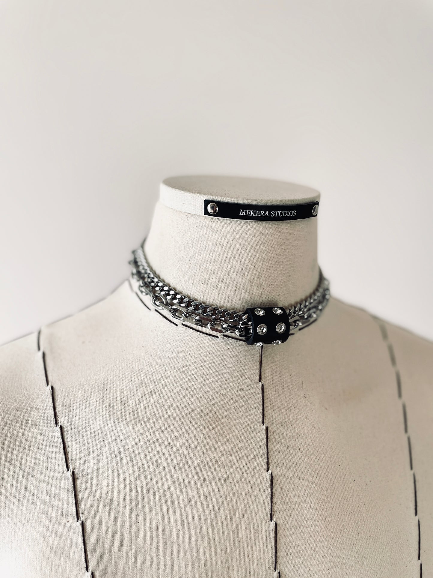 CX4 Limited Edition Handcrafted Choker Spike Necklace Leather Chain For women For men - MEKERA STUDIOS