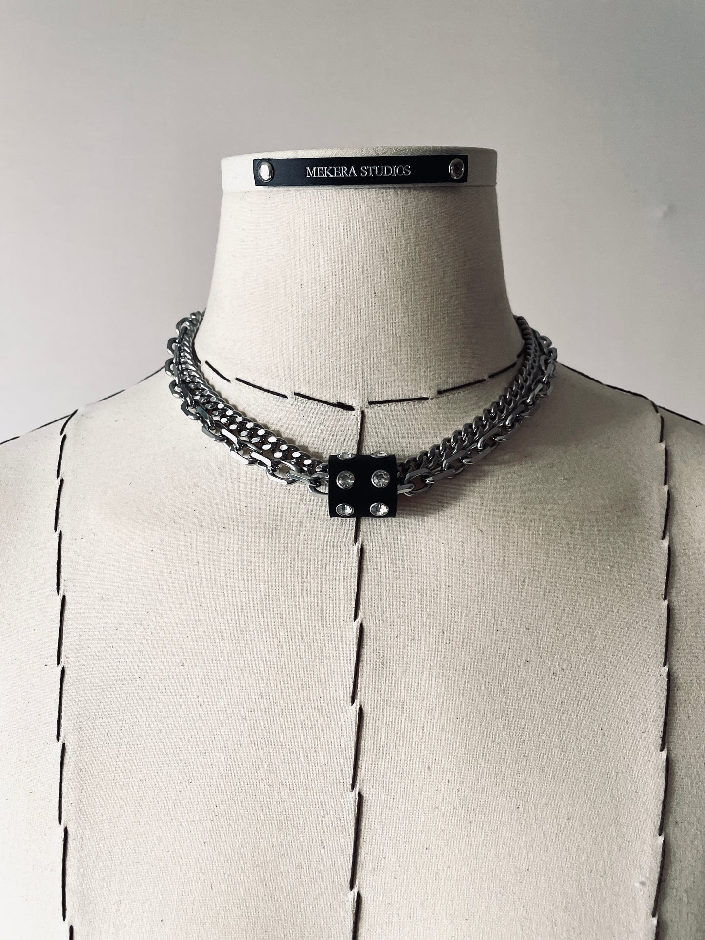 CX4 Limited Edition Handcrafted Choker Spike Necklace Leather Chain For women For men - MEKERA STUDIOS