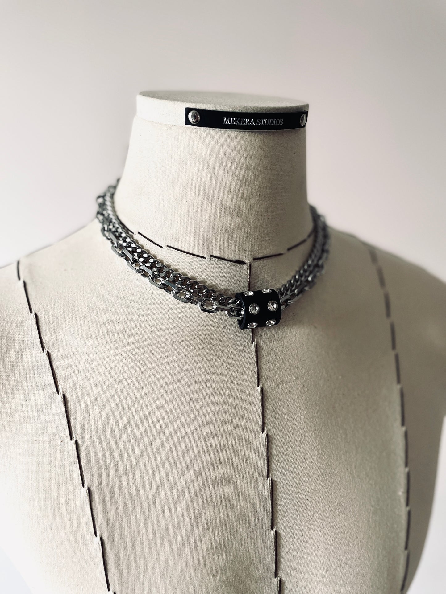 CX4 Limited Edition Handcrafted Choker Spike Necklace Leather Chain For women For men - MEKERA STUDIOS