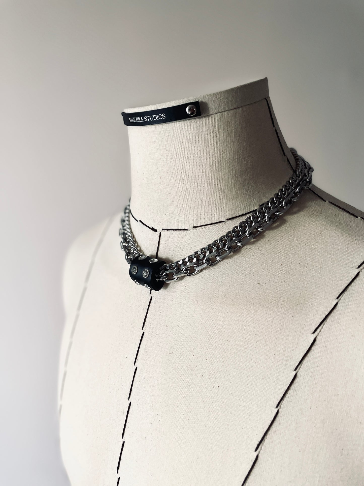 CX4 Limited Edition Handcrafted Choker Spike Necklace Leather Chain For women For men - MEKERA STUDIOS