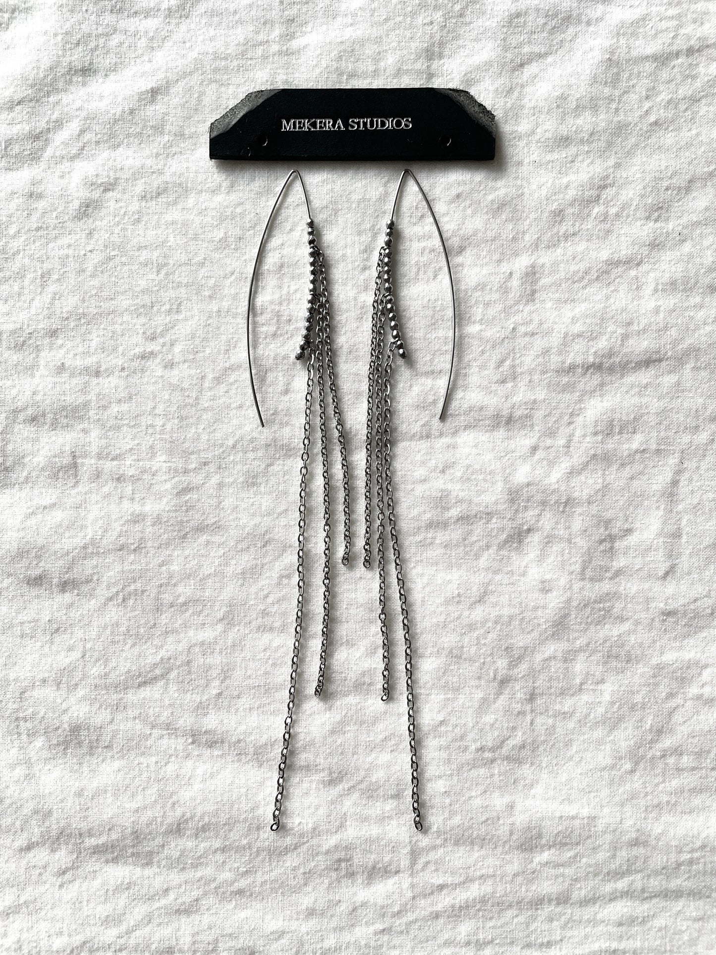 Curve Chain Earrings F-17 Collection-[F] limited edition by artisans ー MEKERA STUDIOS