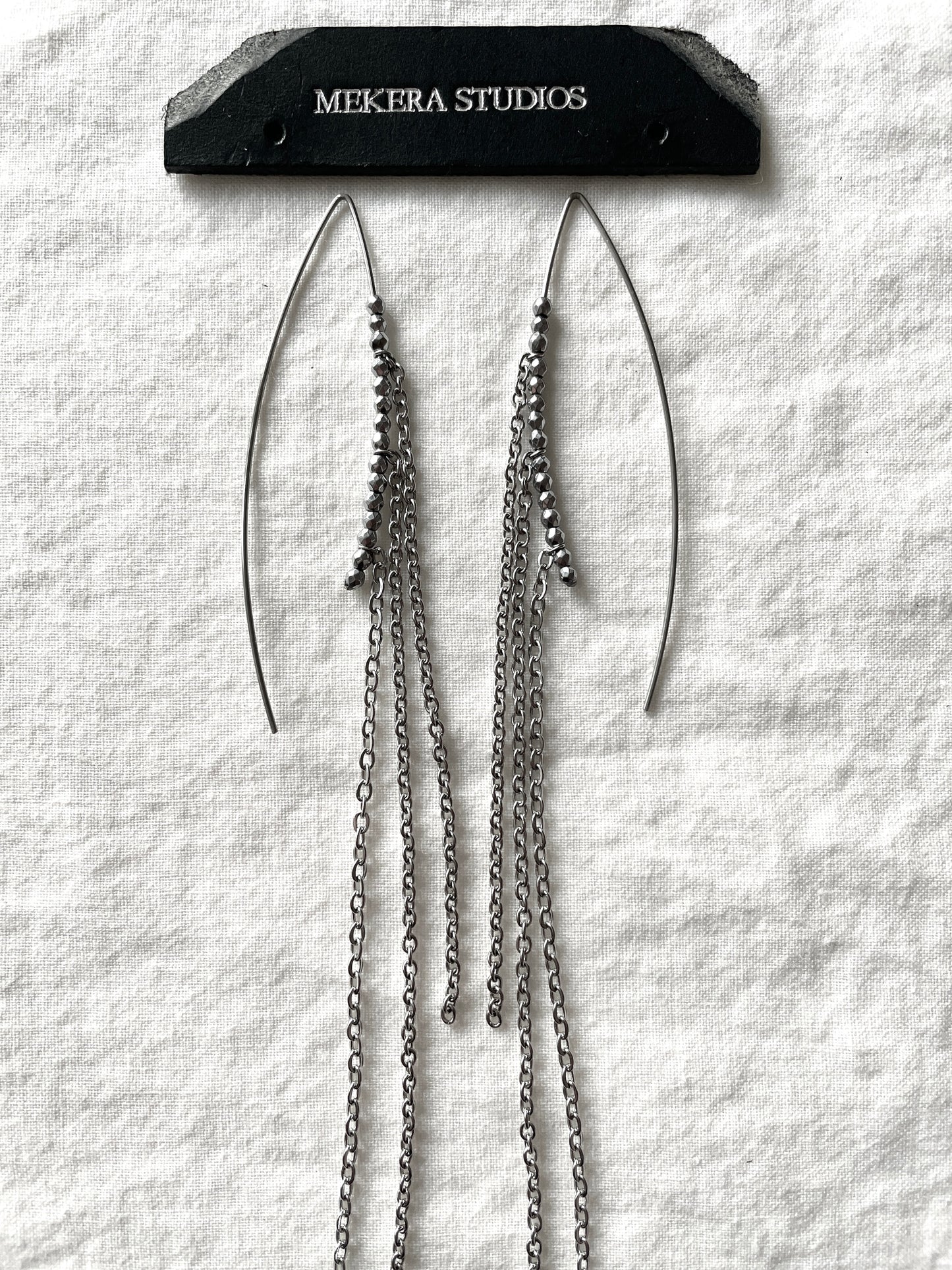 Curve Chain Earrings F-17 Collection-[F] limited edition by artisans ー MEKERA STUDIOS