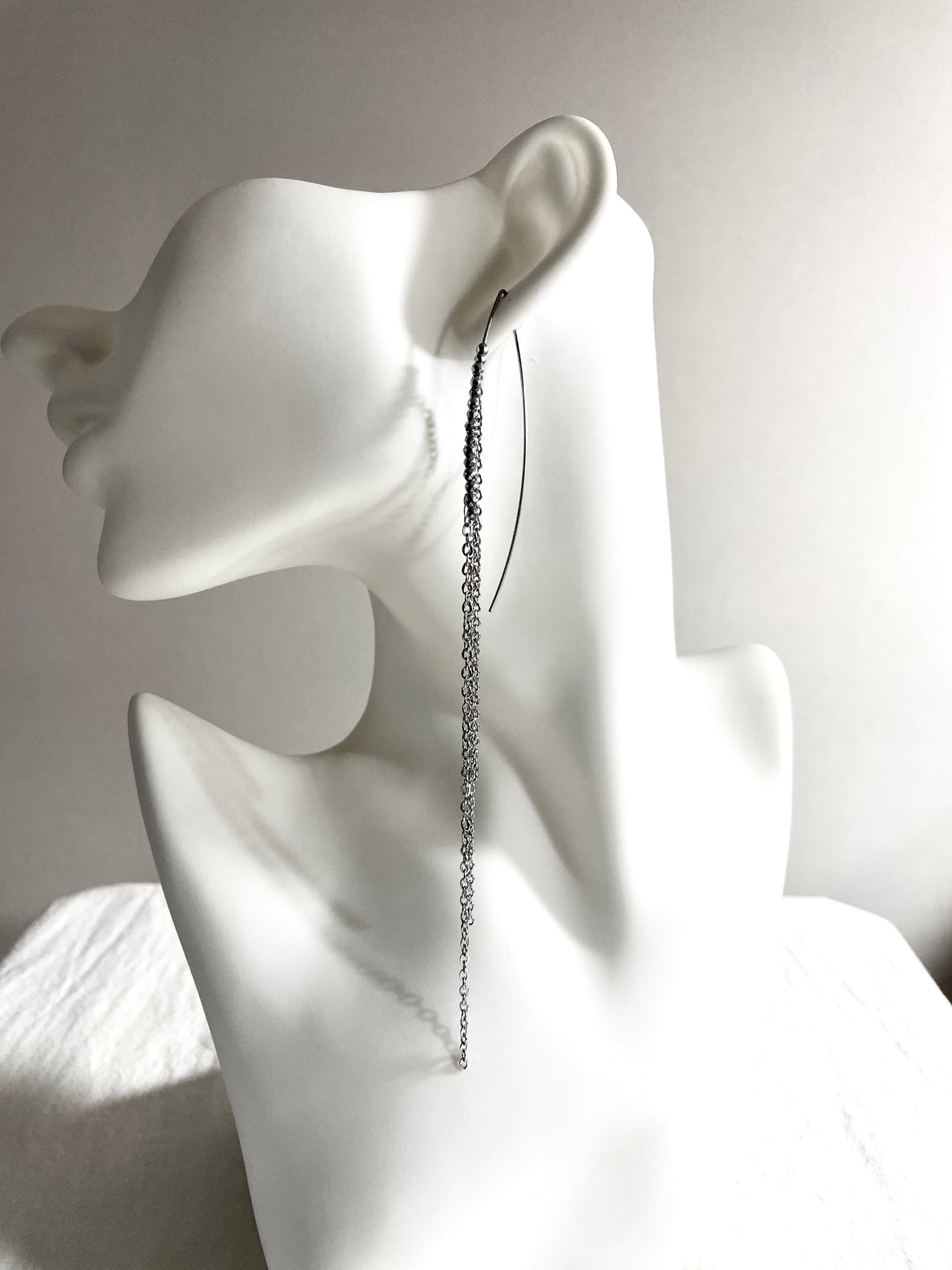 Curve Chain Earrings F-17 Collection-[F] limited edition by artisans ー MEKERA STUDIOS