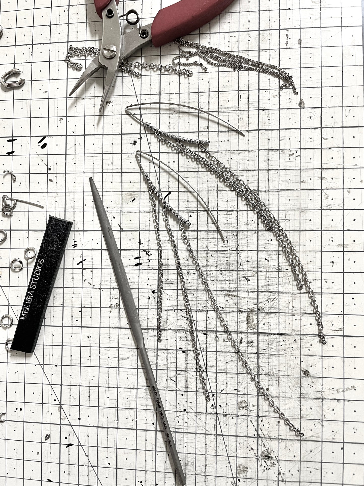 Curve Chain Earrings F-17 Collection-[F] limited edition by artisans ー MEKERA STUDIOS