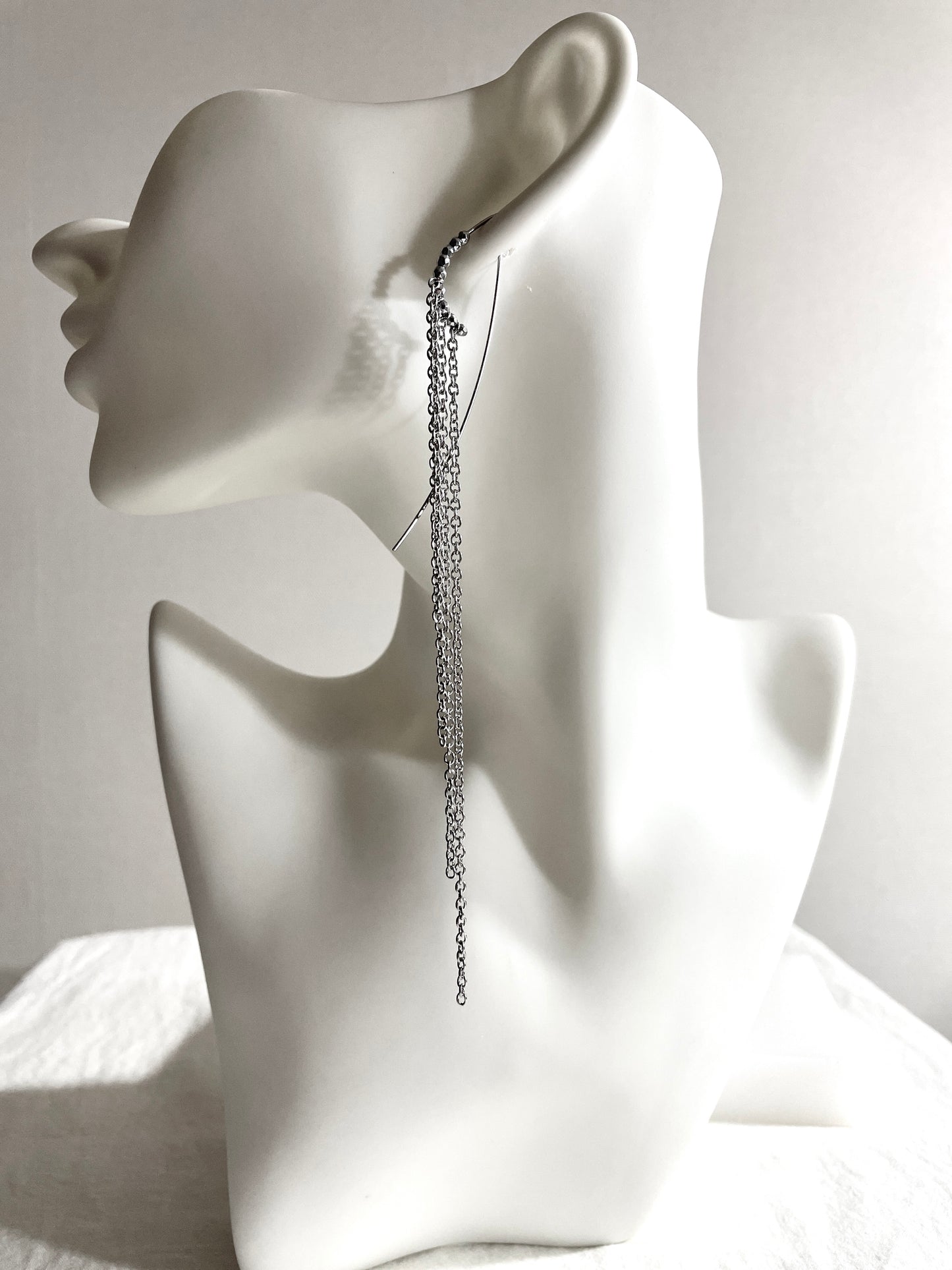 Curve Chain Earrings F-18 Collection-[F] limited edition by artisans ー MEKERA STUDIOS