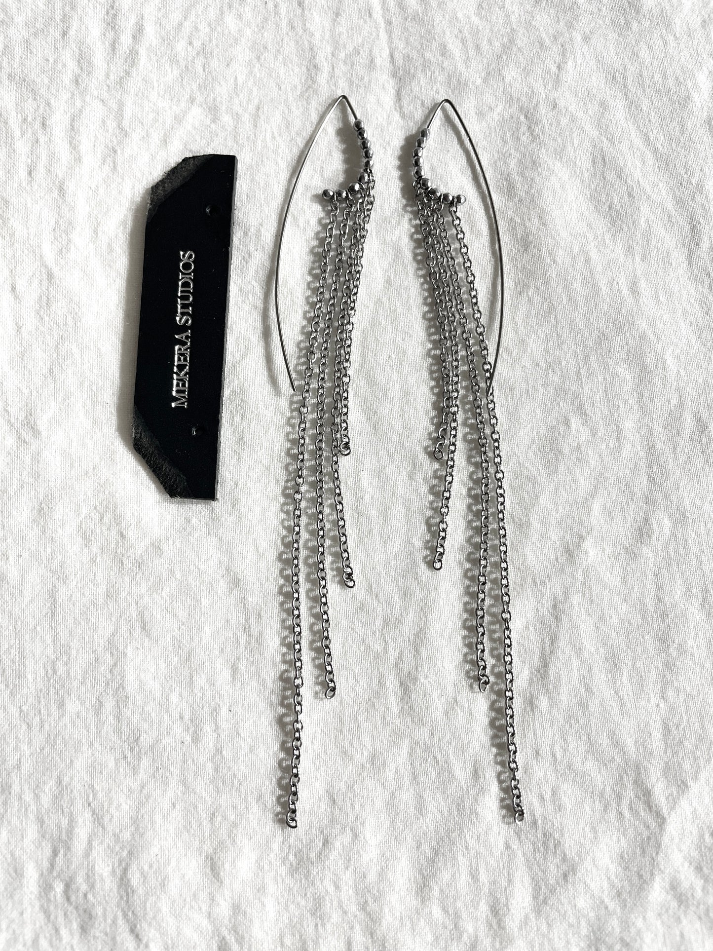 Curve Chain Earrings F-18 Collection-[F] limited edition by artisans ー MEKERA STUDIOS