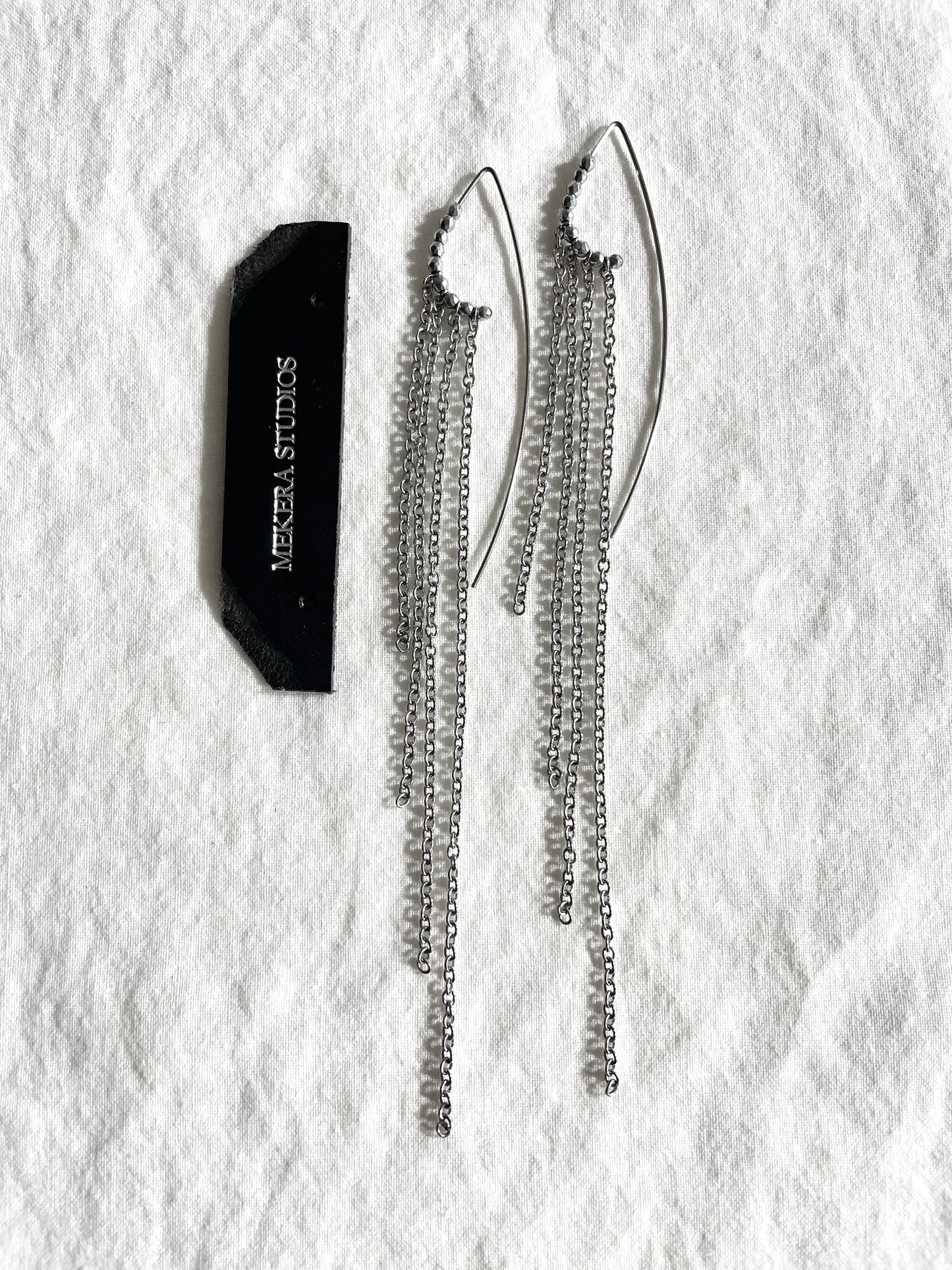 Curve Chain Earrings F-18 Collection-[F] limited edition by artisans ー MEKERA STUDIOS