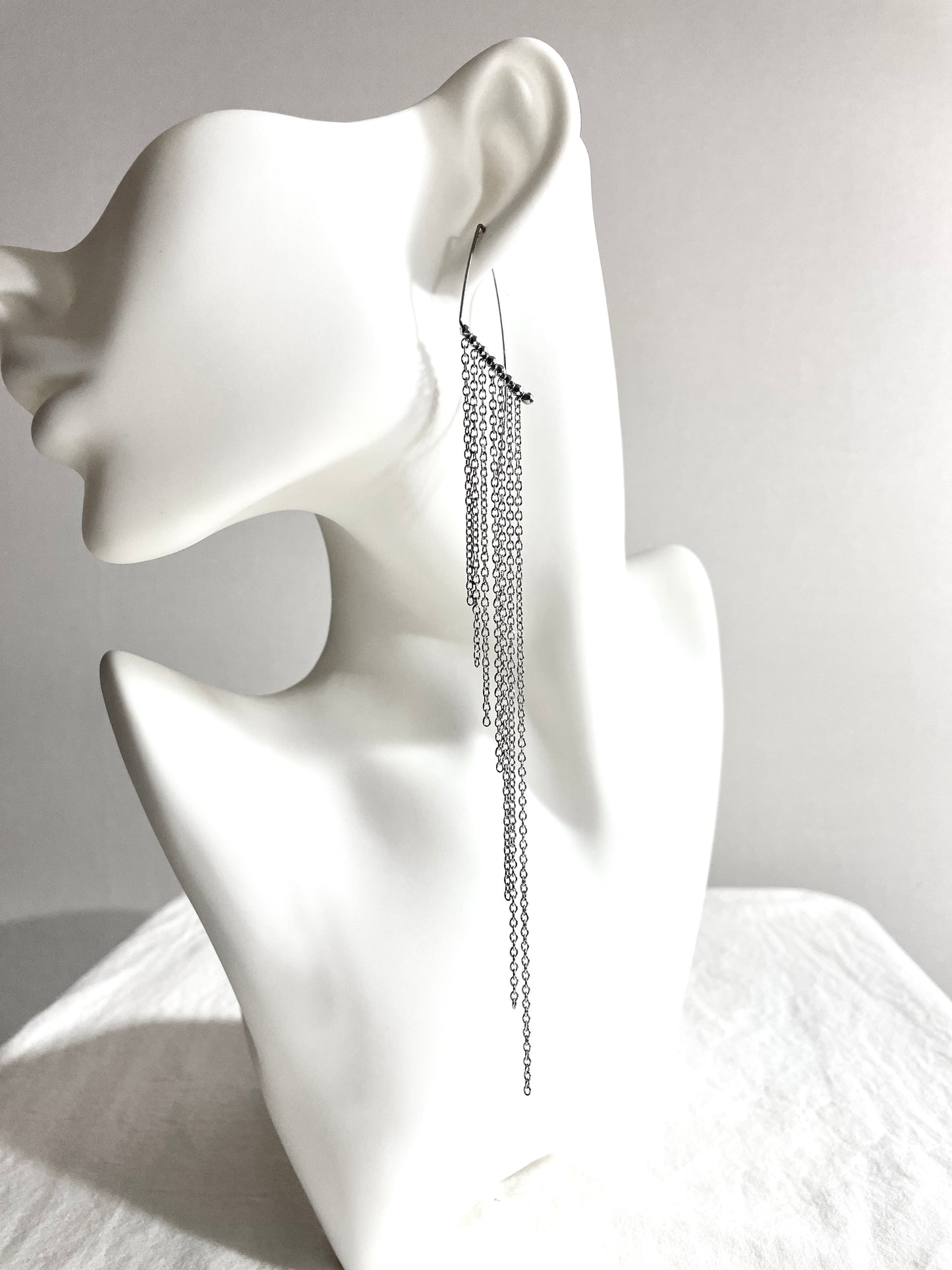 Curve Chain Earrings F-19 Collection-[F] limited edition by artisans ー MEKERA STUDIOS