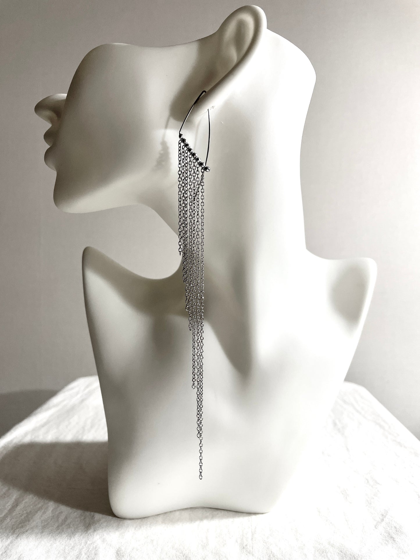 Curve Chain Earrings F-19 Collection-[F] limited edition by artisans ー MEKERA STUDIOS