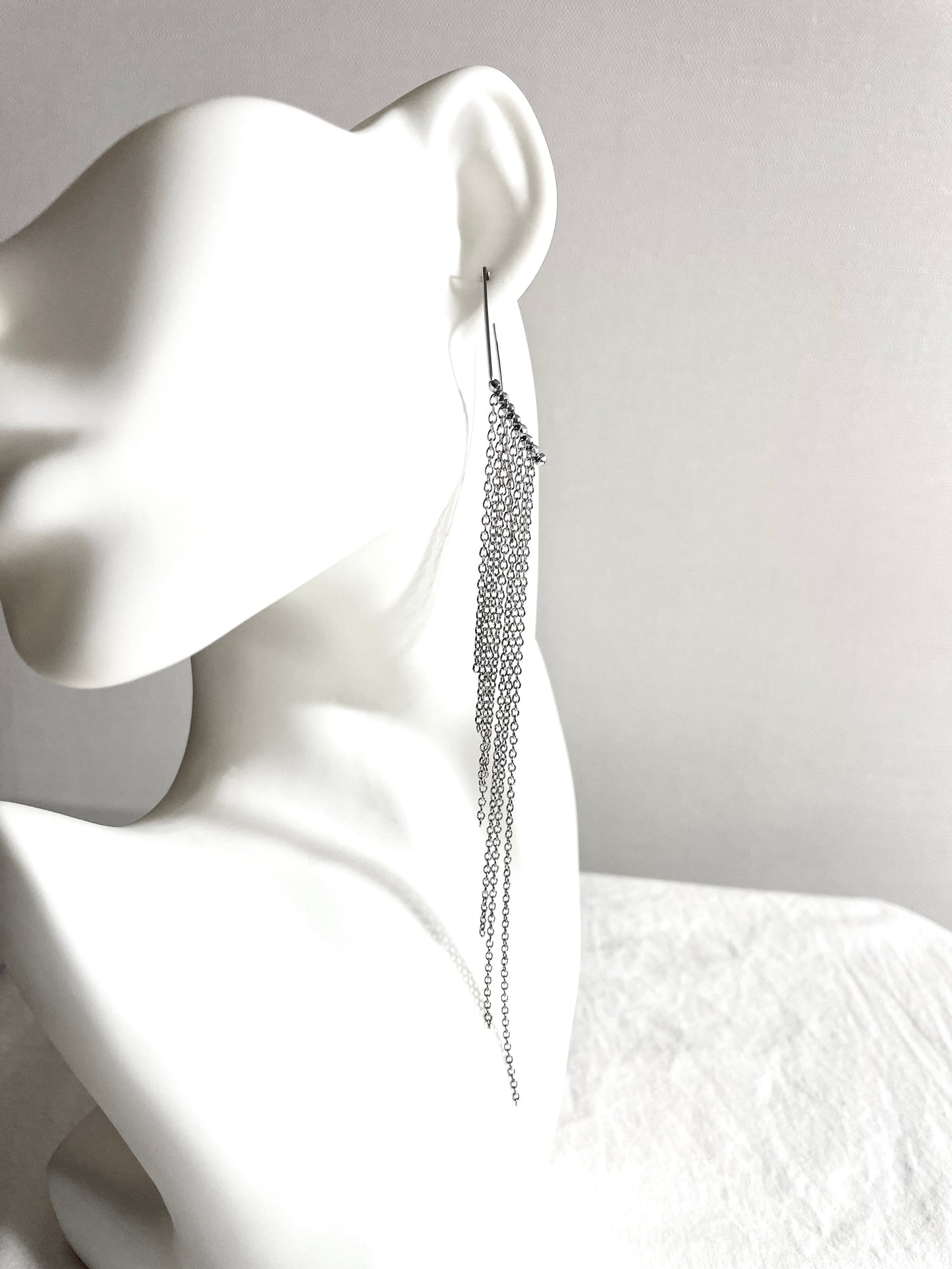 Curve Chain Earrings F-19 Collection-[F] limited edition by artisans ー MEKERA STUDIOS