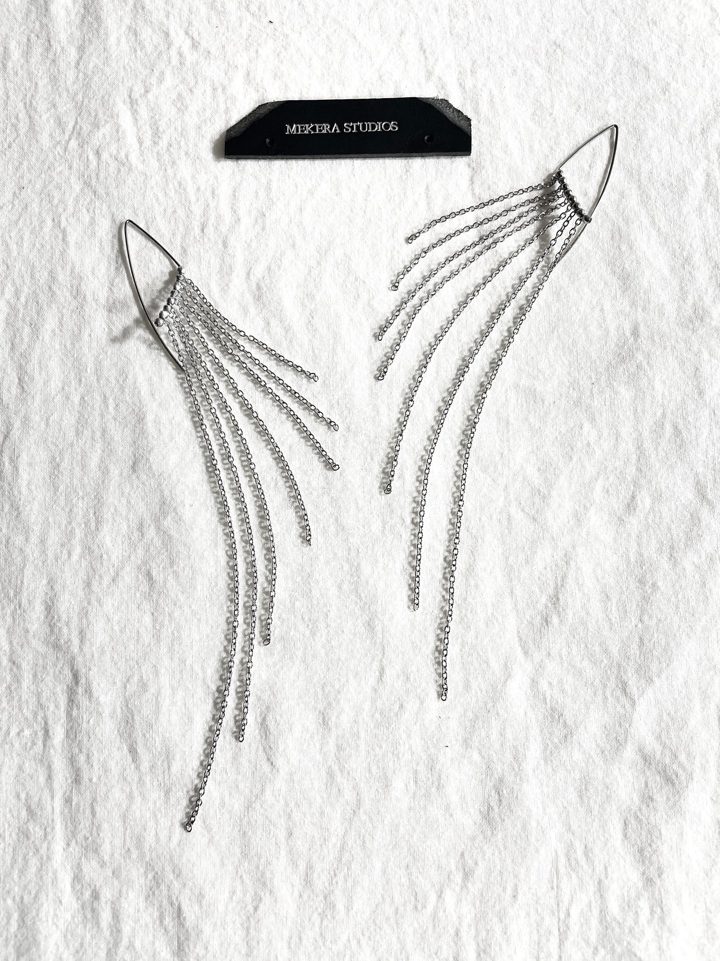 Curve Chain Earrings F-19 Collection-[F] limited edition by artisans ー MEKERA STUDIOS