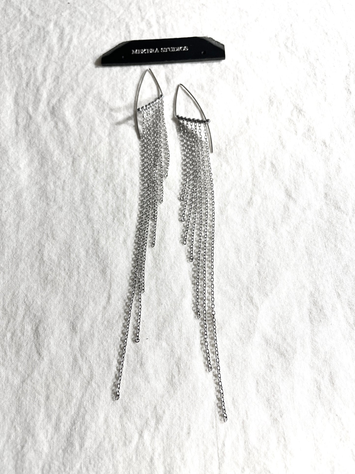 Curve Chain Earrings F-19 Collection-[F] limited edition by artisans ー MEKERA STUDIOS