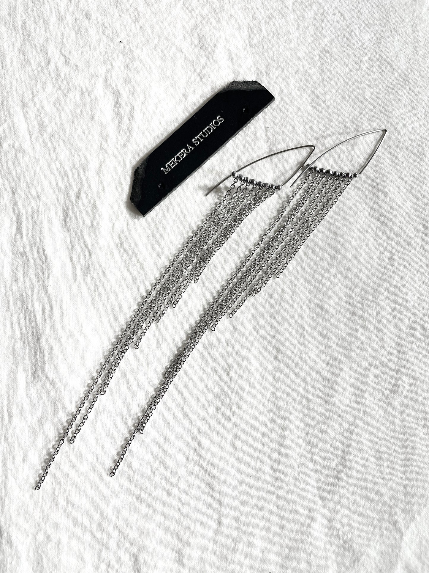 Curve Chain Earrings F-19 Collection-[F] limited edition by artisans ー MEKERA STUDIOS