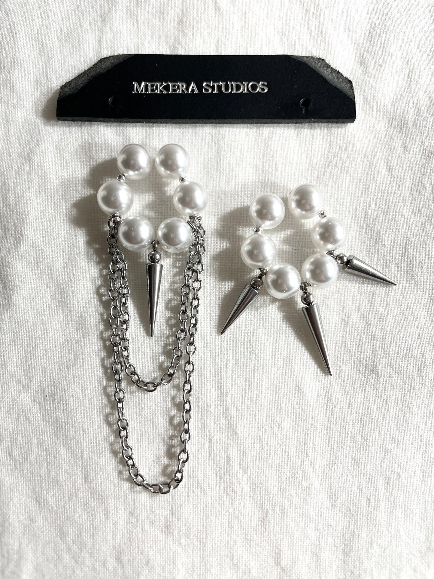 Pearl Spike Ear Cuff F-22 Collection-[F] limited edition by artisans ー MEKERA STUDIOS