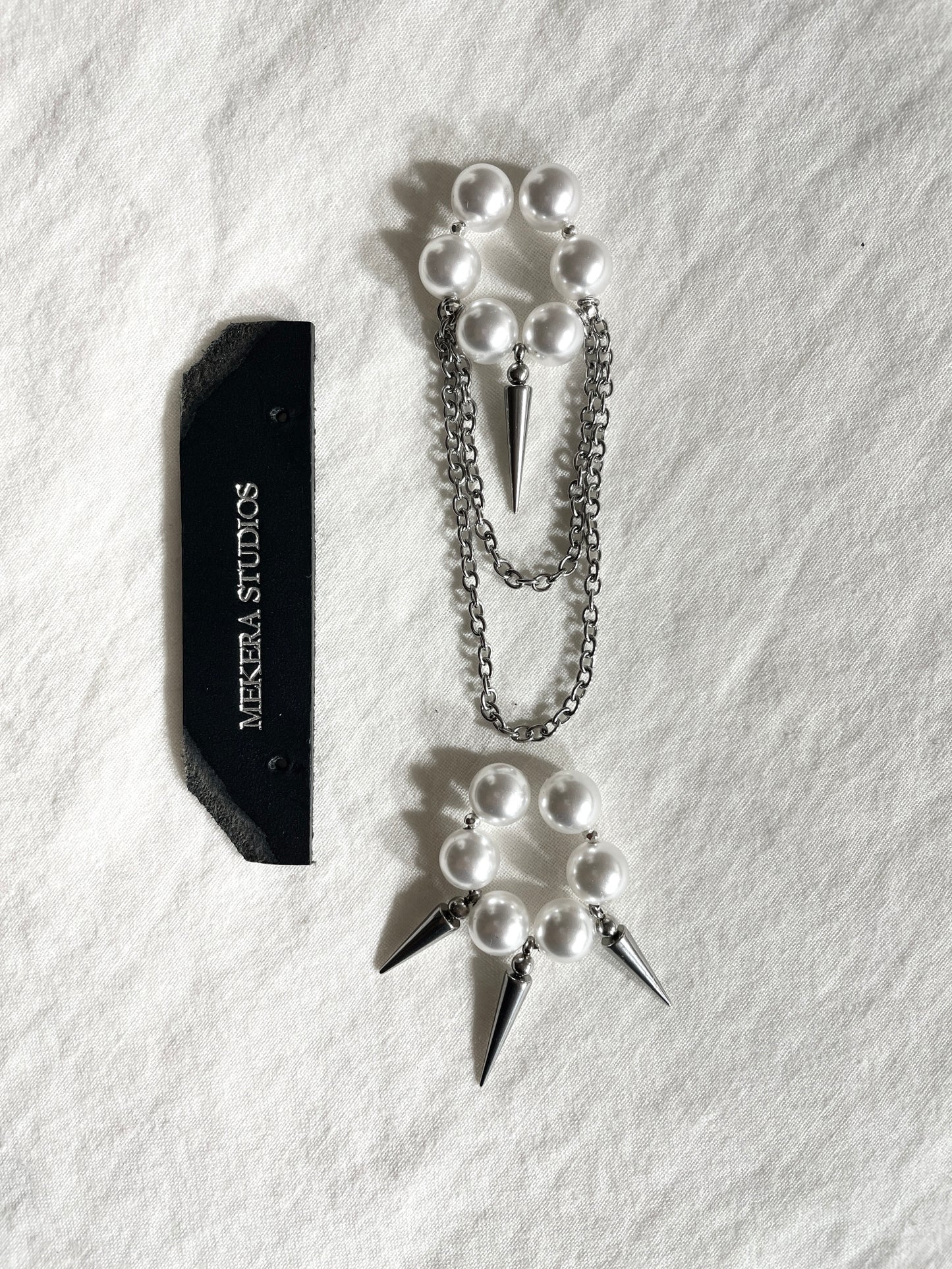 Pearl Spike Ear Cuff F-22 Collection-[F] limited edition by artisans ー MEKERA STUDIOS