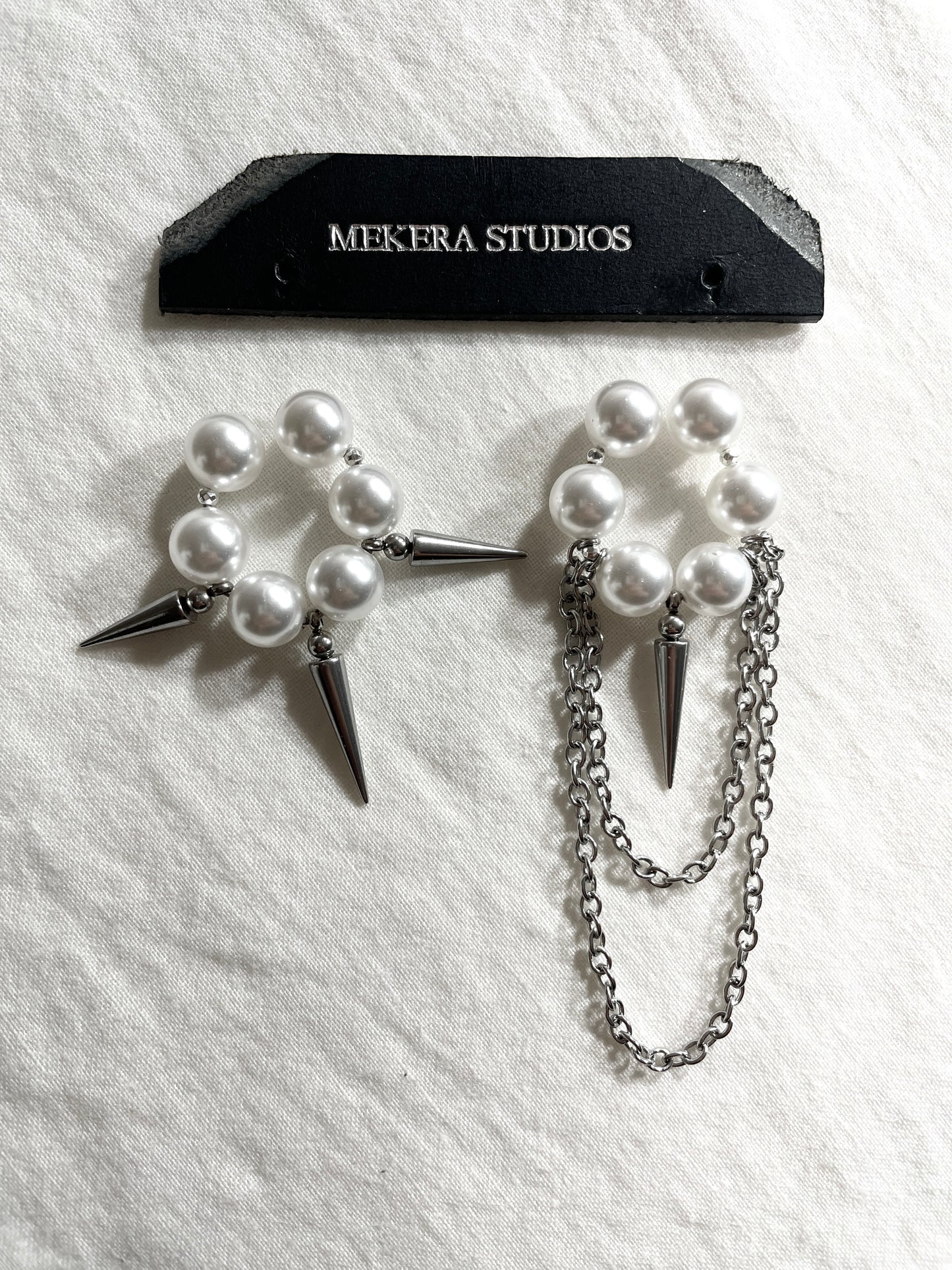 Pearl Spike Ear Cuff F-22 Collection-[F] limited edition by artisans ー MEKERA STUDIOS