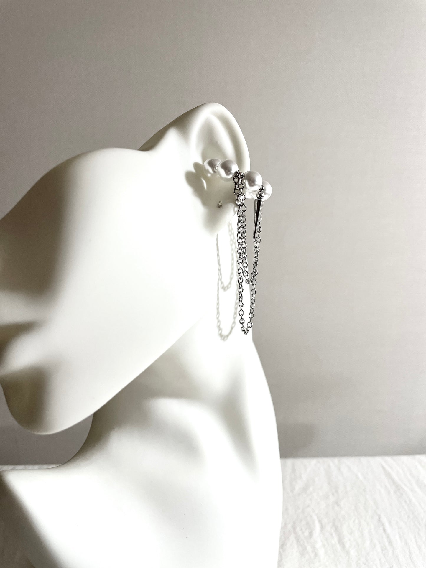 Pearl Spike Ear Cuff F-22 Collection-[F] limited edition by artisans ー MEKERA STUDIOS