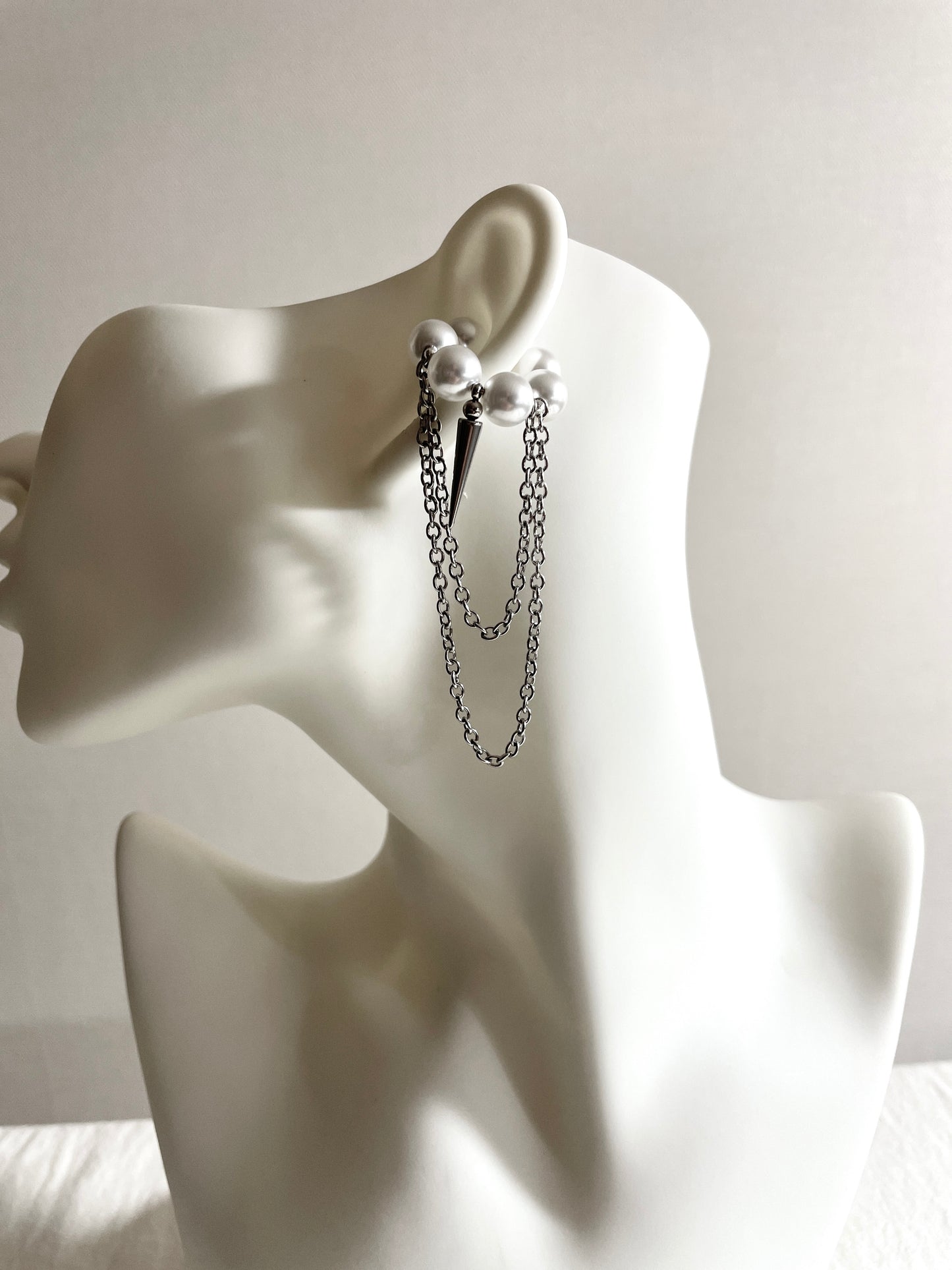 Pearl Spike Ear Cuff F-22 Collection-[F] limited edition by artisans ー MEKERA STUDIOS