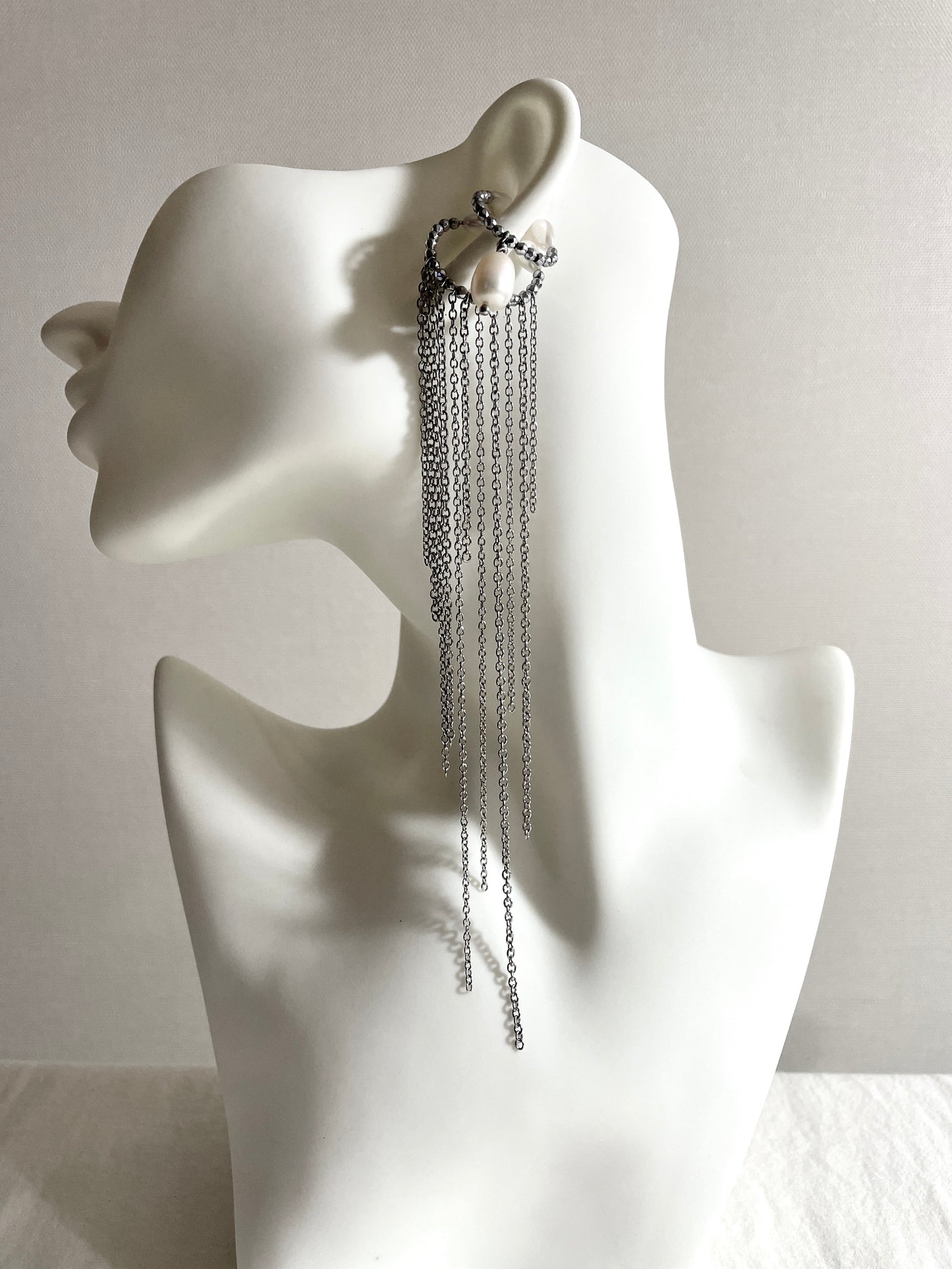 Pearl Chain Ear Cuff F-23 Collection-[F] limited edition by artisans ー MEKERA STUDIOS