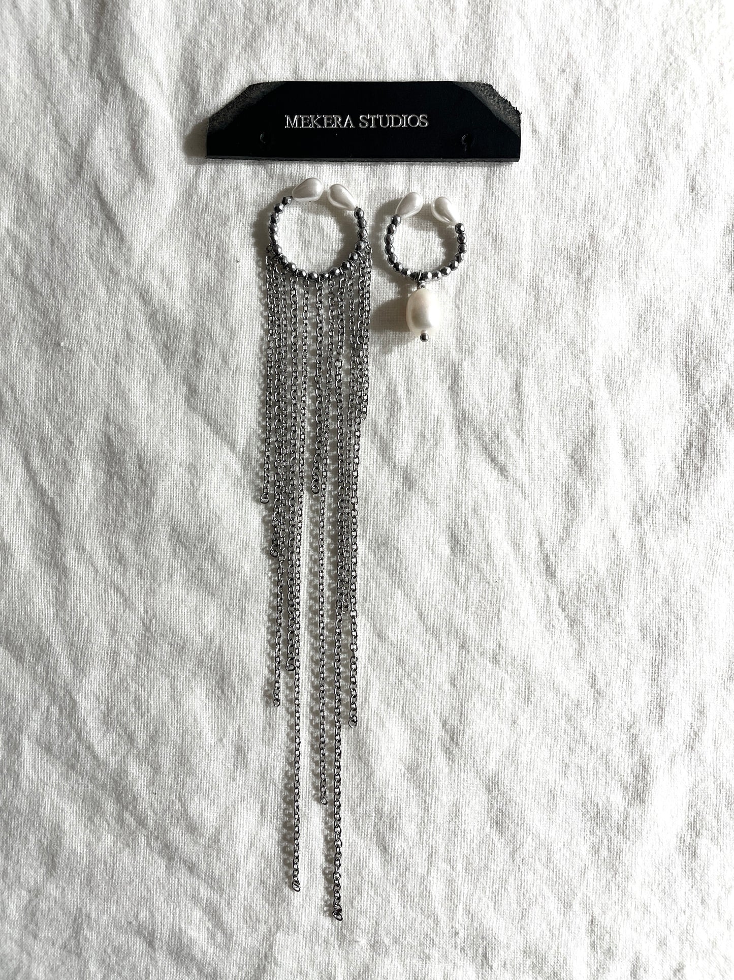 Pearl Chain Ear Cuff F-23 Collection-[F] limited edition by artisans ー MEKERA STUDIOS