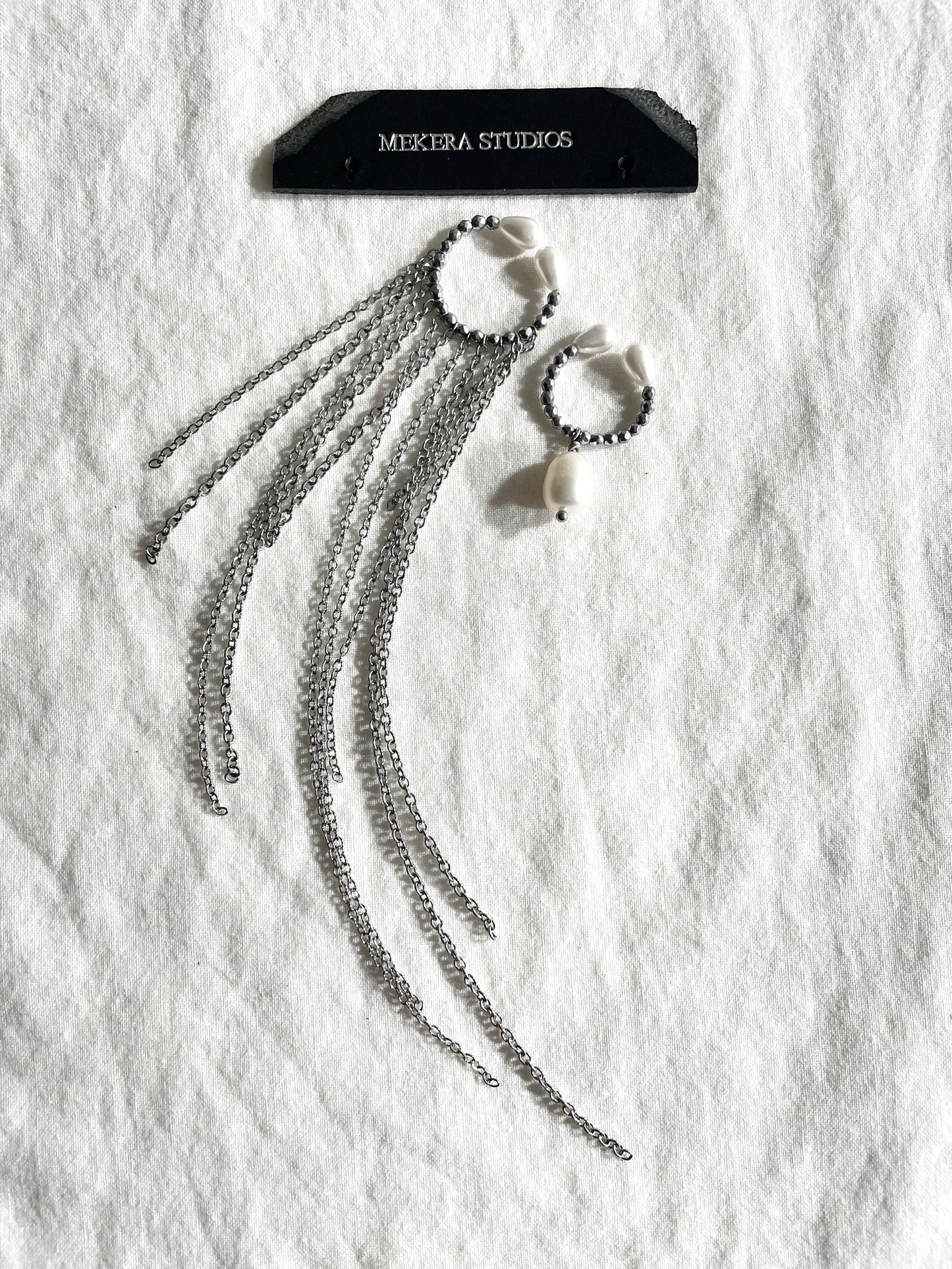 Pearl Chain Ear Cuff F-23 Collection-[F] limited edition by artisans ー MEKERA STUDIOS