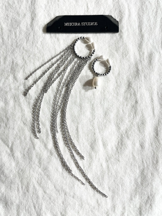 Pearl Chain Ear Cuff F-23 Collection-[F] limited edition by artisans ー MEKERA STUDIOS