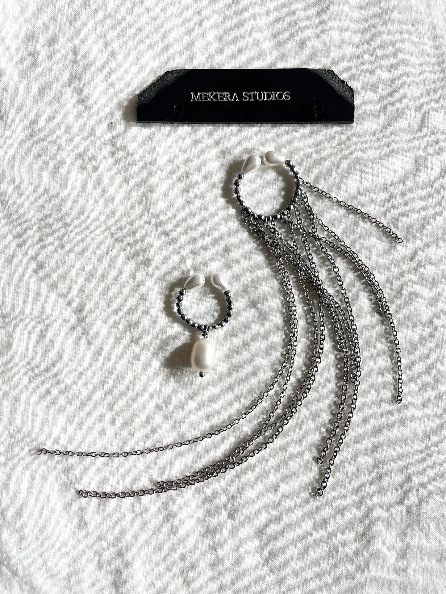 Pearl Chain Ear Cuff F-23 Collection-[F] limited edition by artisans ー MEKERA STUDIOS