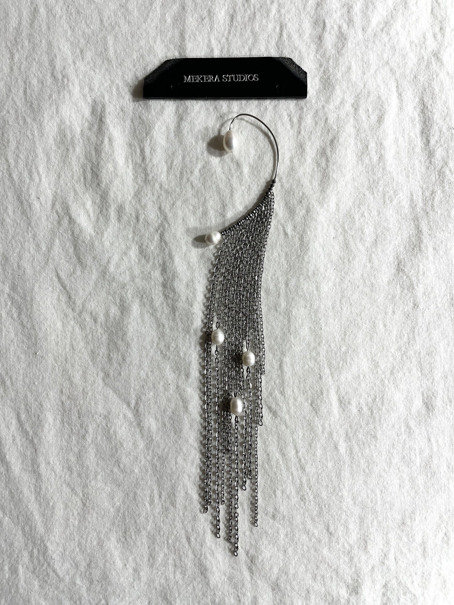 Ear Dress Pearl Chain F-24 Collection-[F] limited edition by artisans ー MEKERA STUDIOS