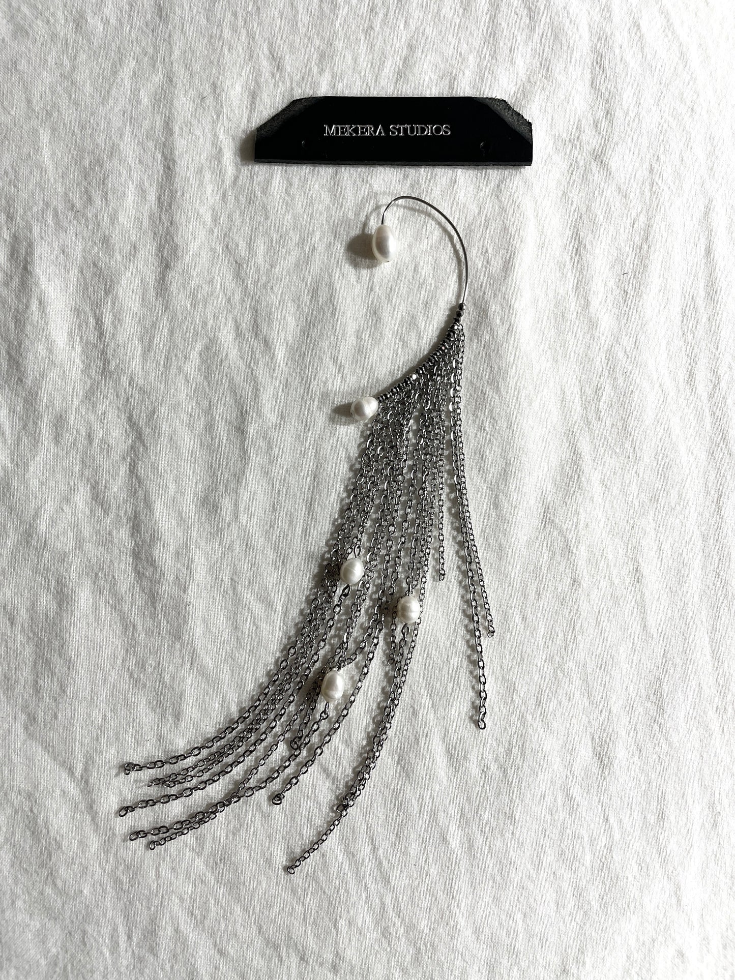 Ear Dress Pearl Chain F-24 Collection-[F] limited edition by artisans ー MEKERA STUDIOS