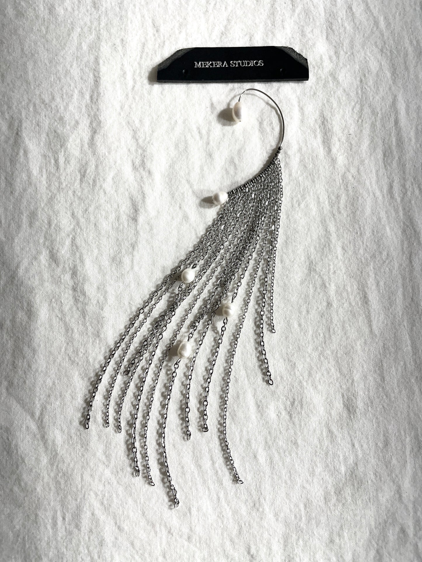 Ear Dress Pearl Chain F-24 Collection-[F] limited edition by artisans ー MEKERA STUDIOS