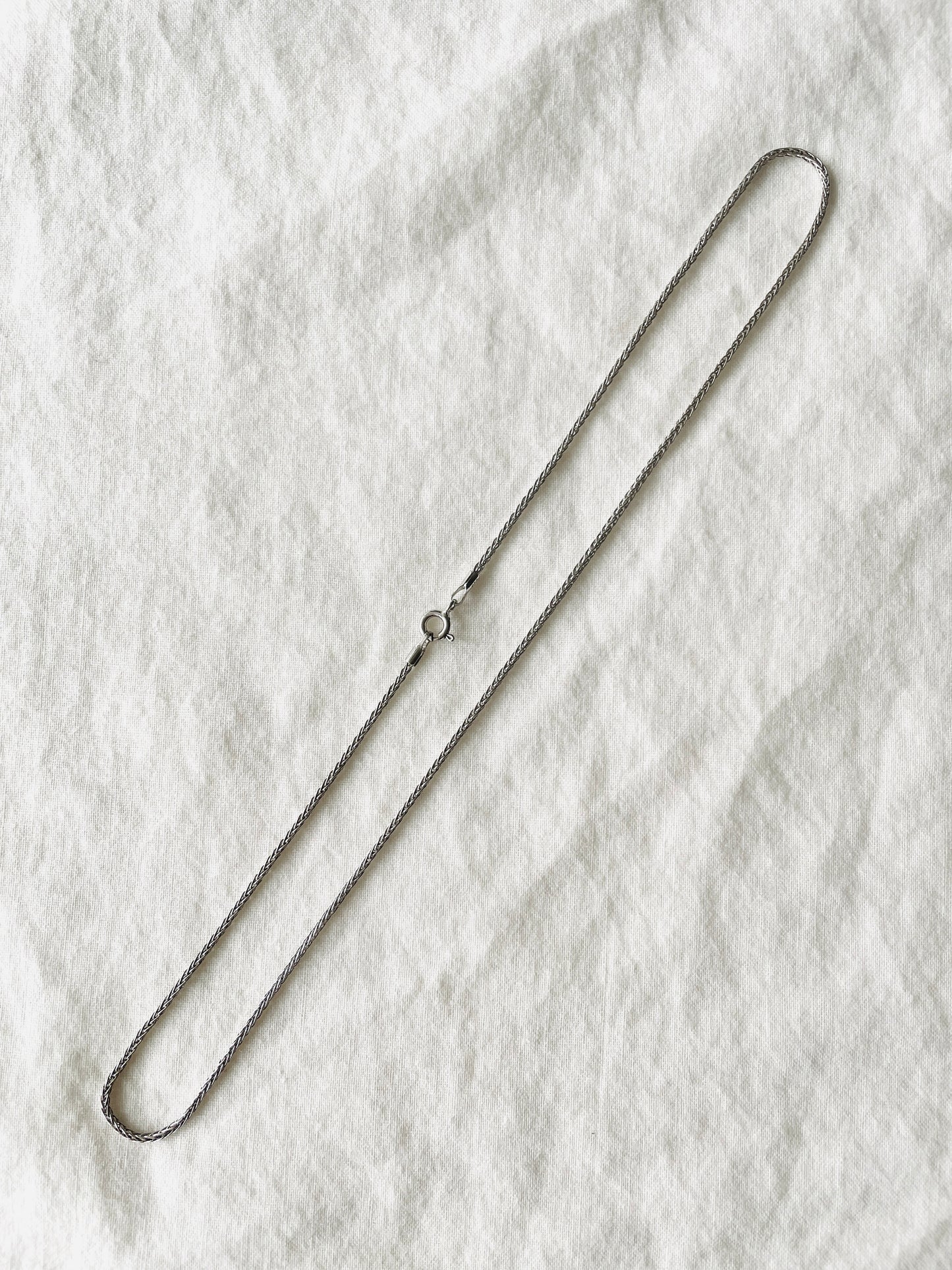 925 Sterling Silver Spiga Chain Necklace, Minimalist Everyday Layering Jewelry