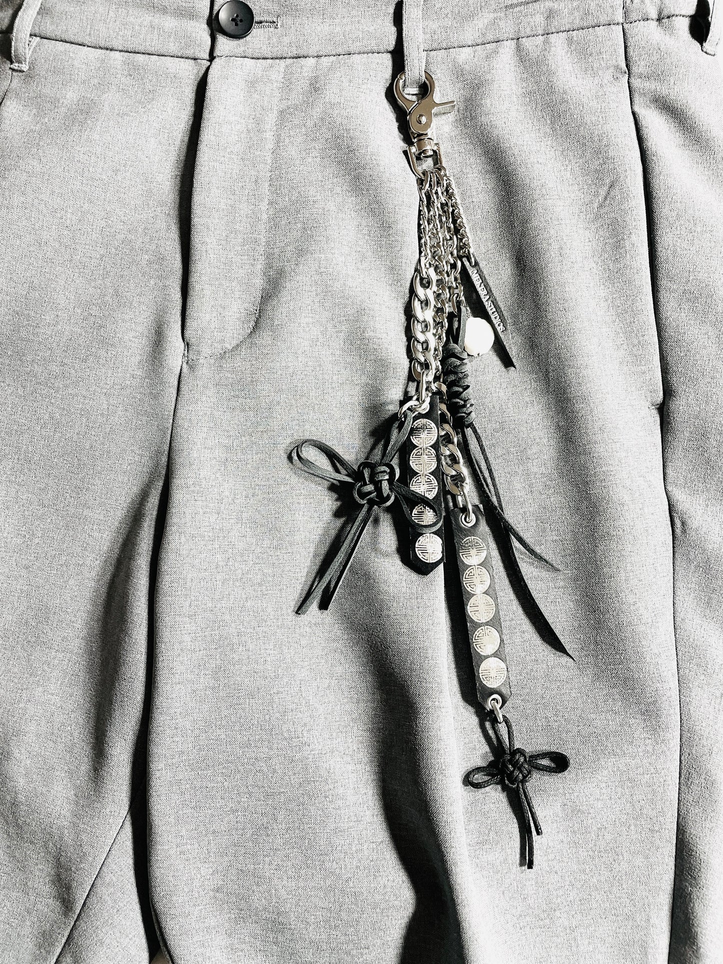 Korean Punk Keychain Daenggi-1, Handcrafted Norigae knot Pants chain, limited edition by artisans ー MEKERA STUDIOS