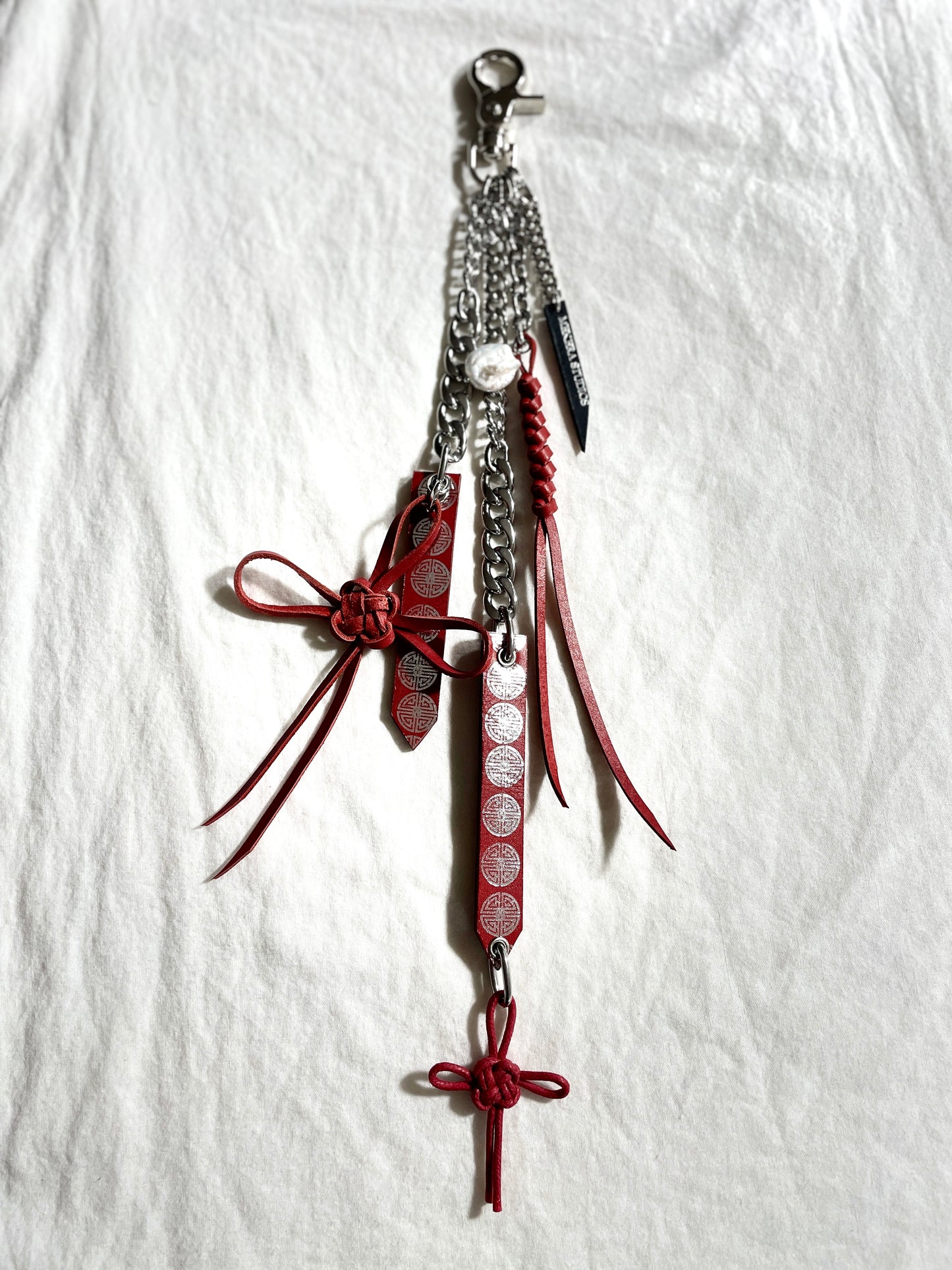 Korean Punk Keychain Daenggi-2, Handcrafted Norigae knot Pants chain, limited edition by artisans ー MEKERA STUDIOS