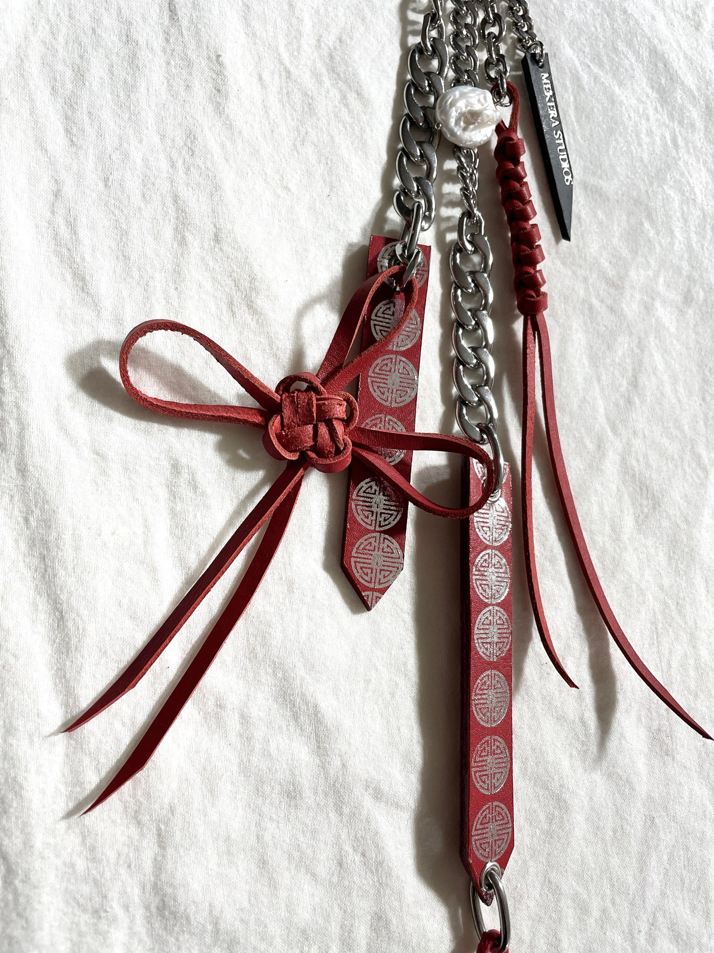 Korean Punk Keychain Daenggi-2, Handcrafted Norigae knot Pants chain, limited edition by artisans ー MEKERA STUDIOS