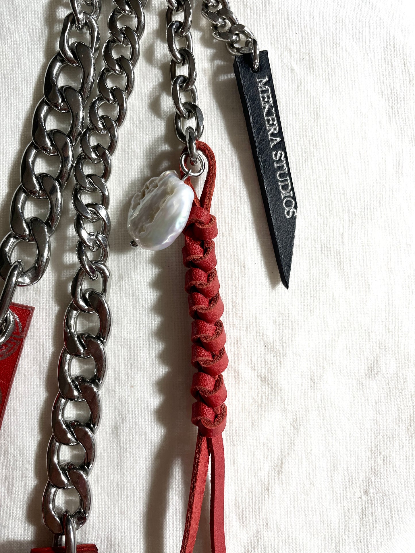 Korean Punk Keychain Daenggi-2, Handcrafted Norigae knot Pants chain, limited edition by artisans ー MEKERA STUDIOS