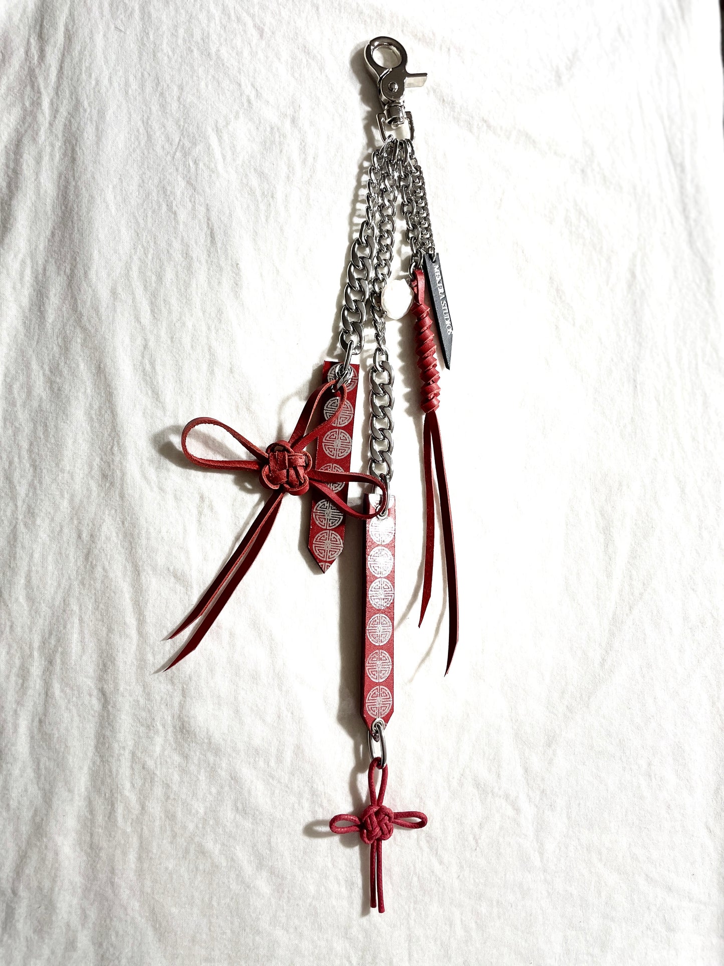 Korean Punk Keychain Daenggi-2, Handcrafted Norigae knot Pants chain, limited edition by artisans ー MEKERA STUDIOS