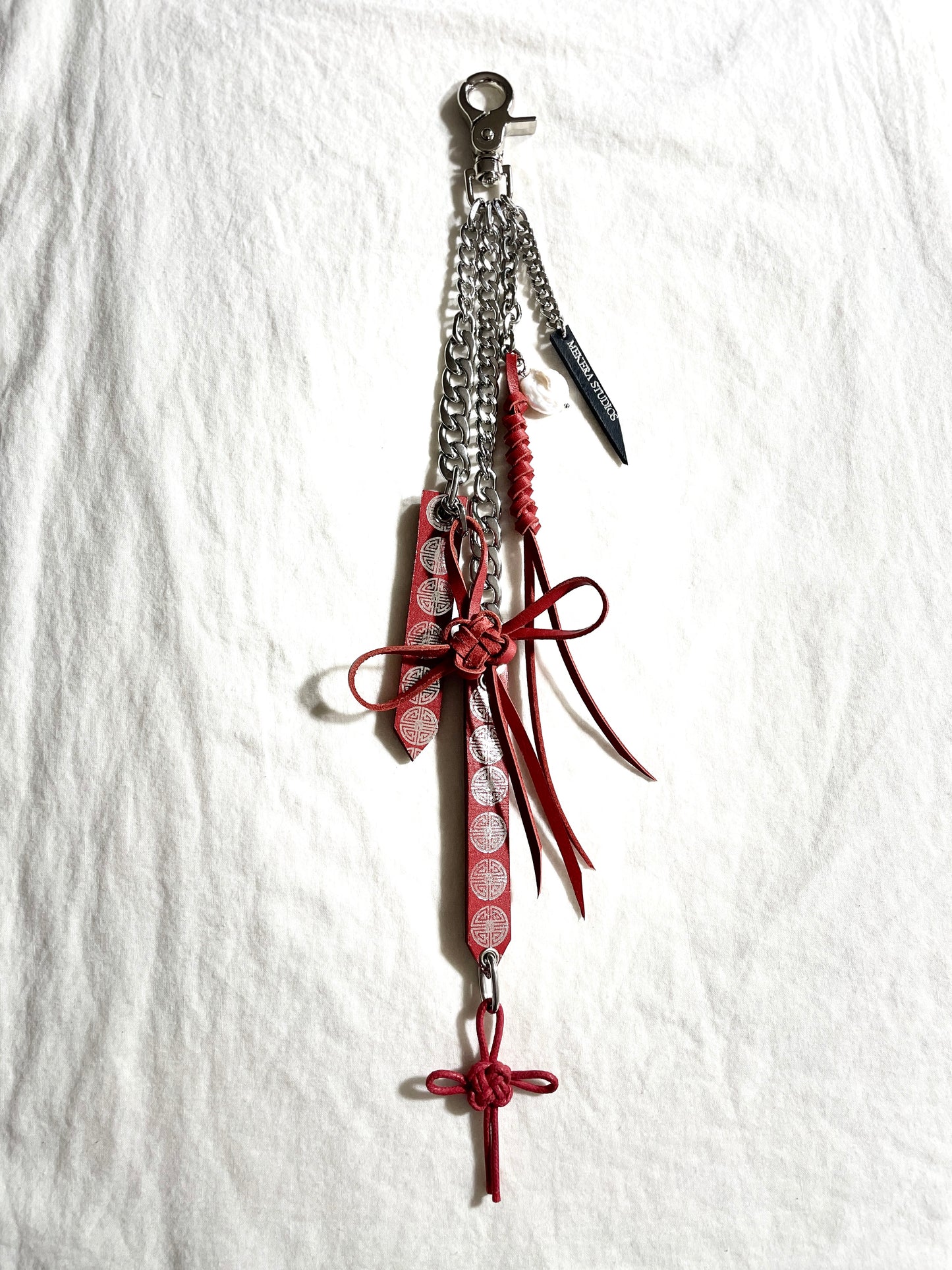 Korean Punk Keychain Daenggi-2, Handcrafted Norigae knot Pants chain, limited edition by artisans ー MEKERA STUDIOS