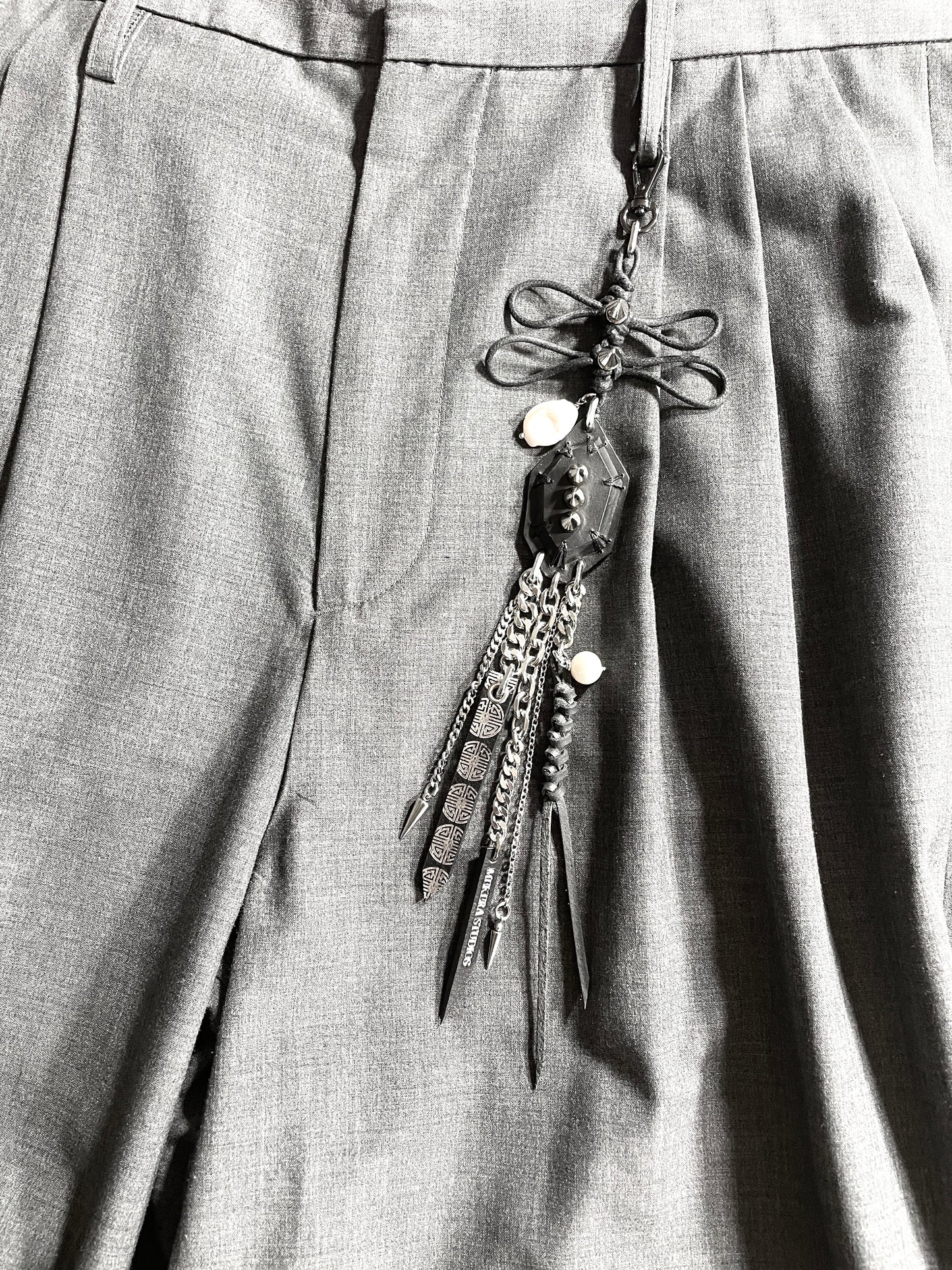 Korean Punk NORIGAE-2 Keychain, Handcrafted Leather knot, limited edition by artisans