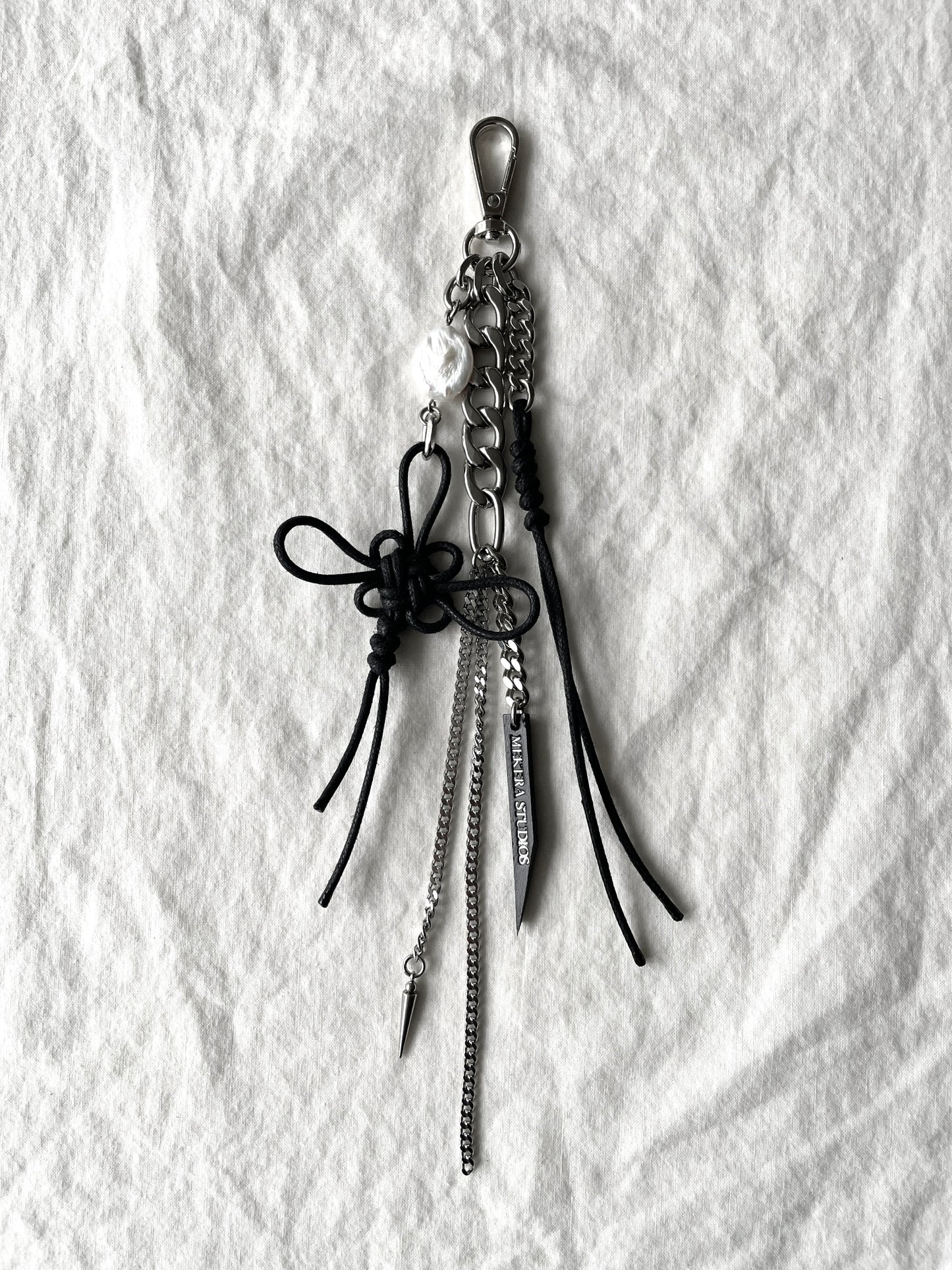 Korean Punk NORIGAE-4/B Keychain, Handcrafted Leather knot, limited edition by artisans
