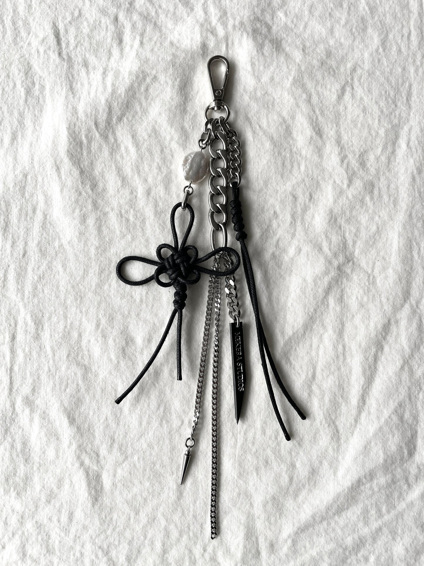 Korean Punk NORIGAE-4/B Keychain, Handcrafted Leather knot, limited edition by artisans