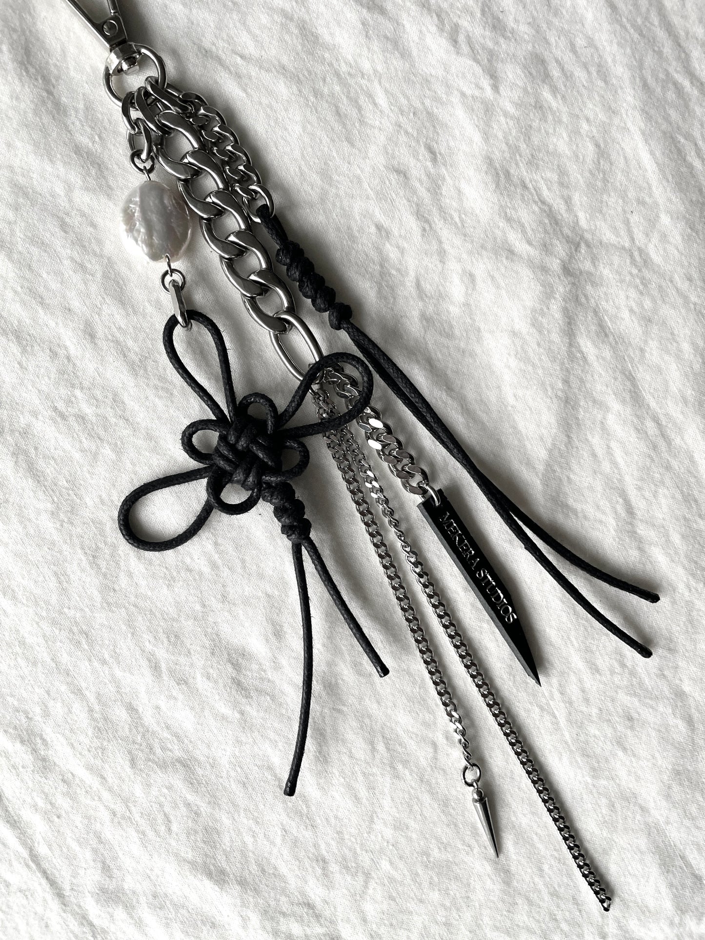 Korean Punk NORIGAE-4/B Keychain, Handcrafted Leather knot, limited edition by artisans