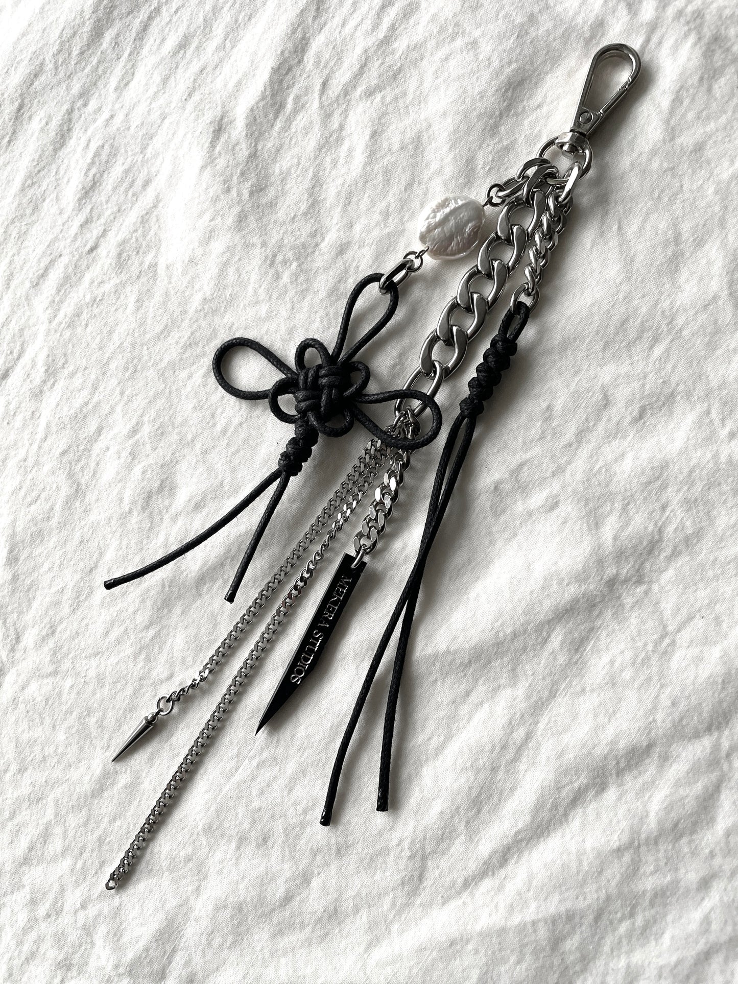 Korean Punk NORIGAE-4/B Keychain, Handcrafted Leather knot, limited edition by artisans