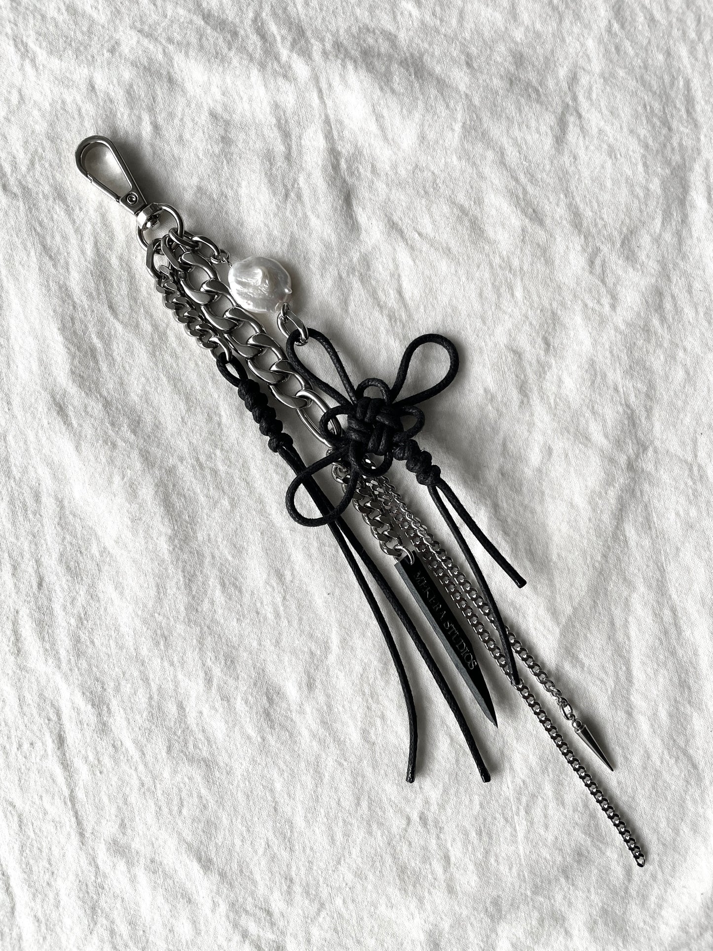 Korean Punk NORIGAE-4/B Keychain, Handcrafted Leather knot, limited edition by artisans