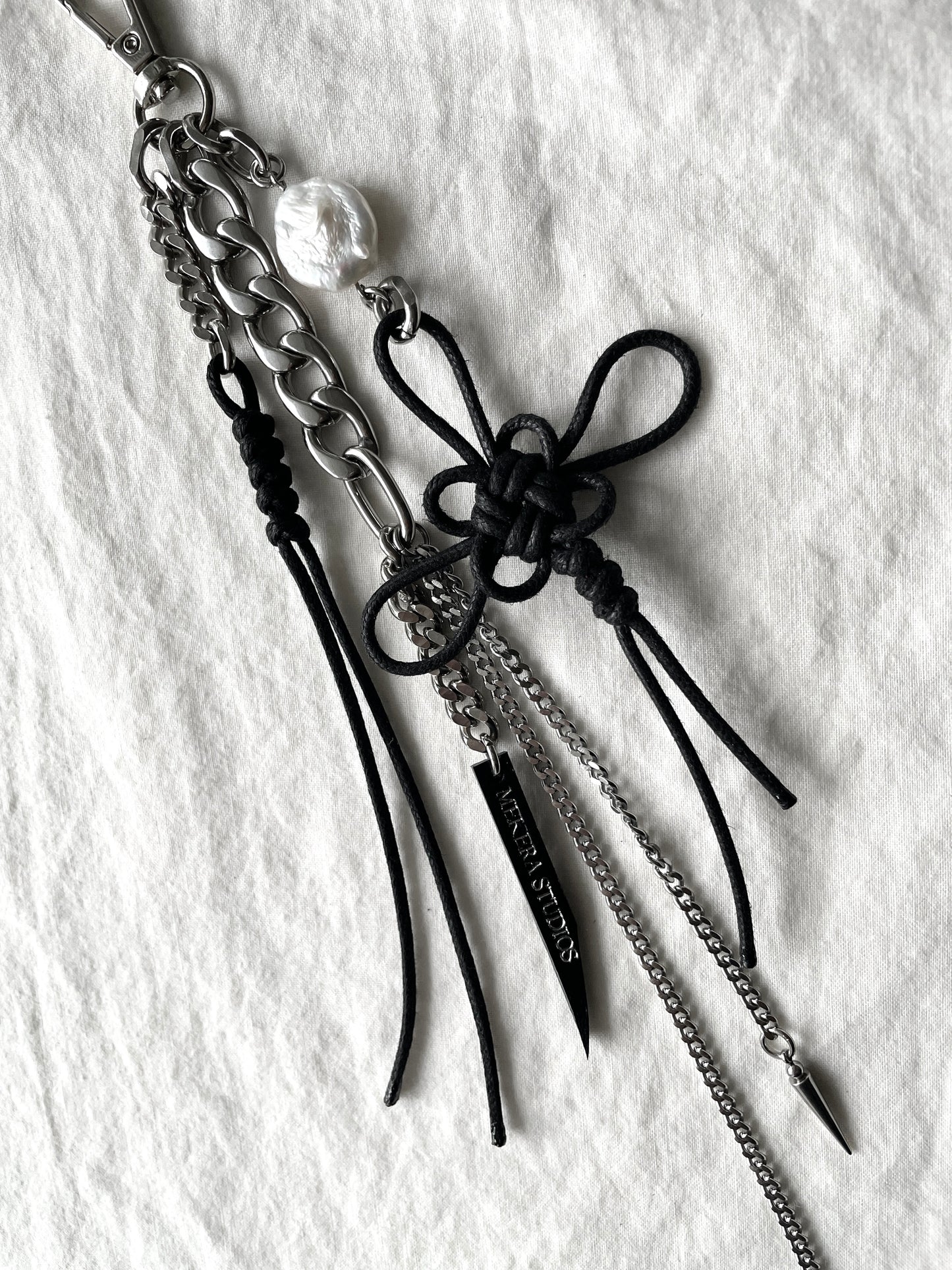 Korean Punk NORIGAE-4/B Keychain, Handcrafted Leather knot, limited edition by artisans