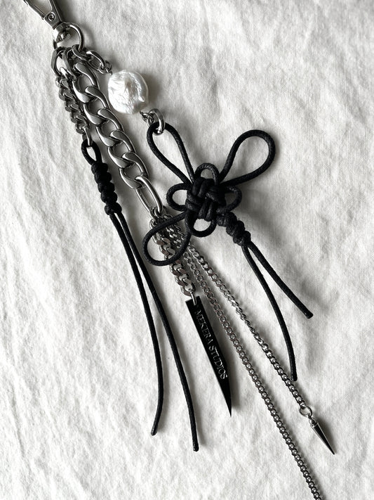 Korean Punk NORIGAE-4/B Keychain, Handcrafted Leather knot, limited edition by artisans